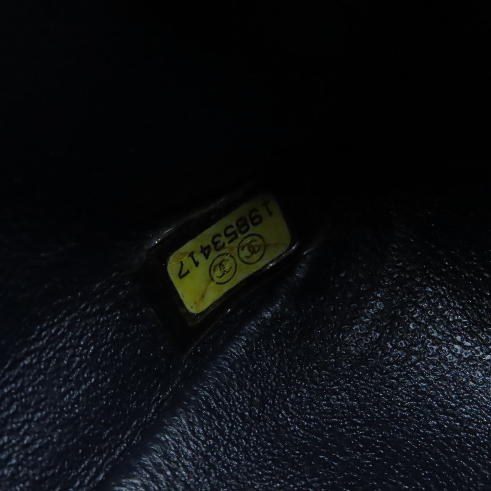 CHANEL 菱格漆皮皮革Shoulder Bag銀扣肩背袋海軍藍色