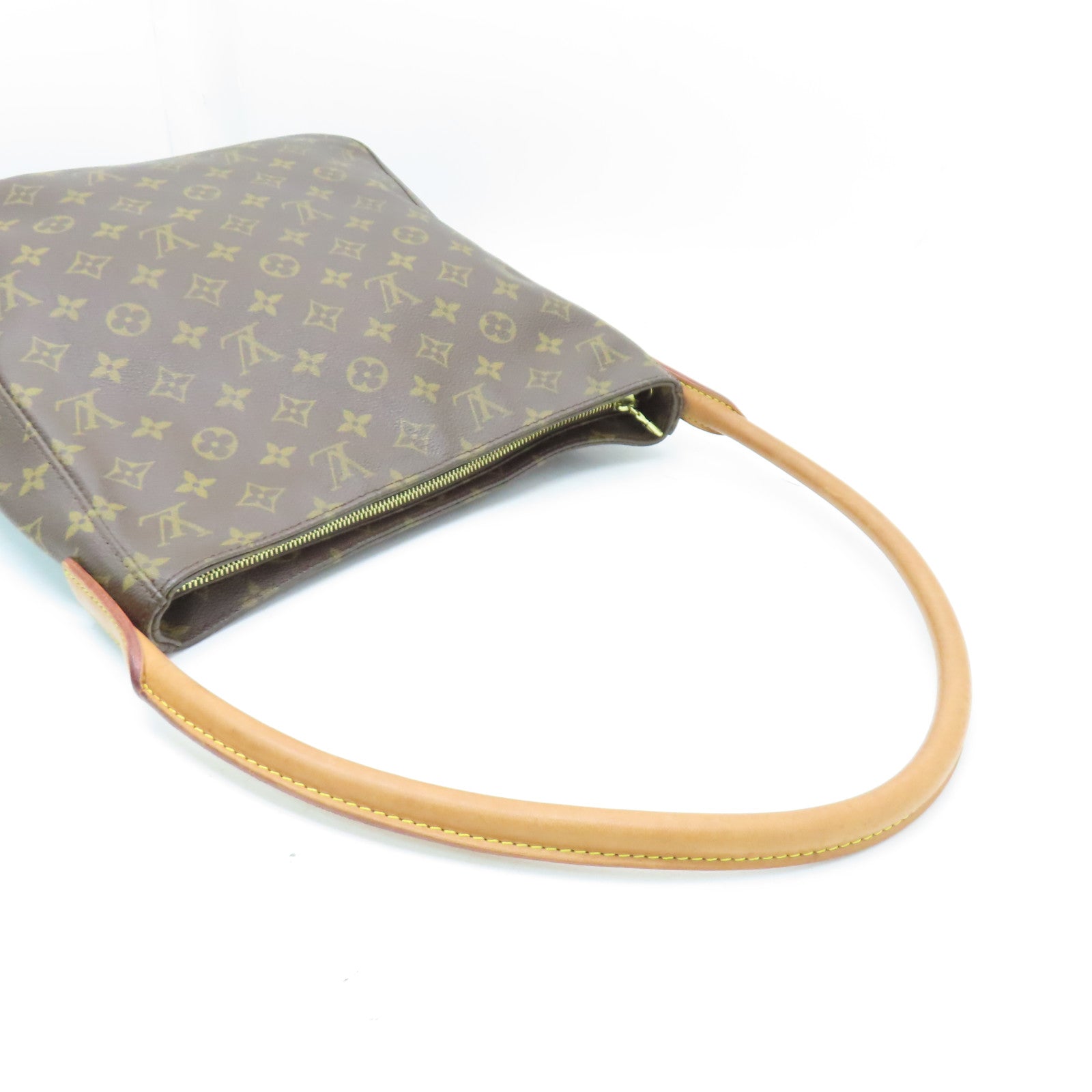 LOUIS VUITTON Monogram Looping金扣肩背袋啡色