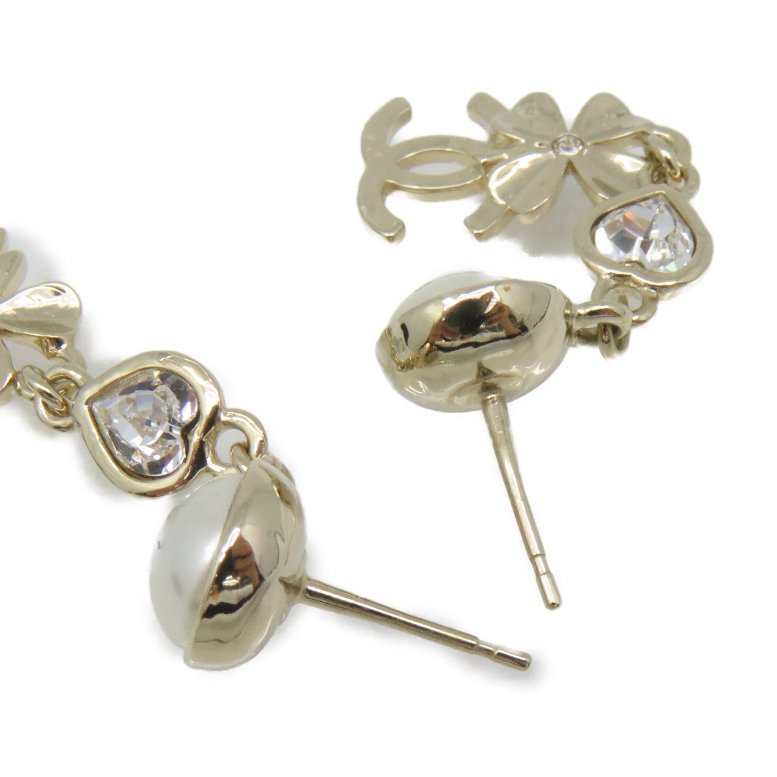 CHANEL 金屬/仿珍珠Earrings耳環金色