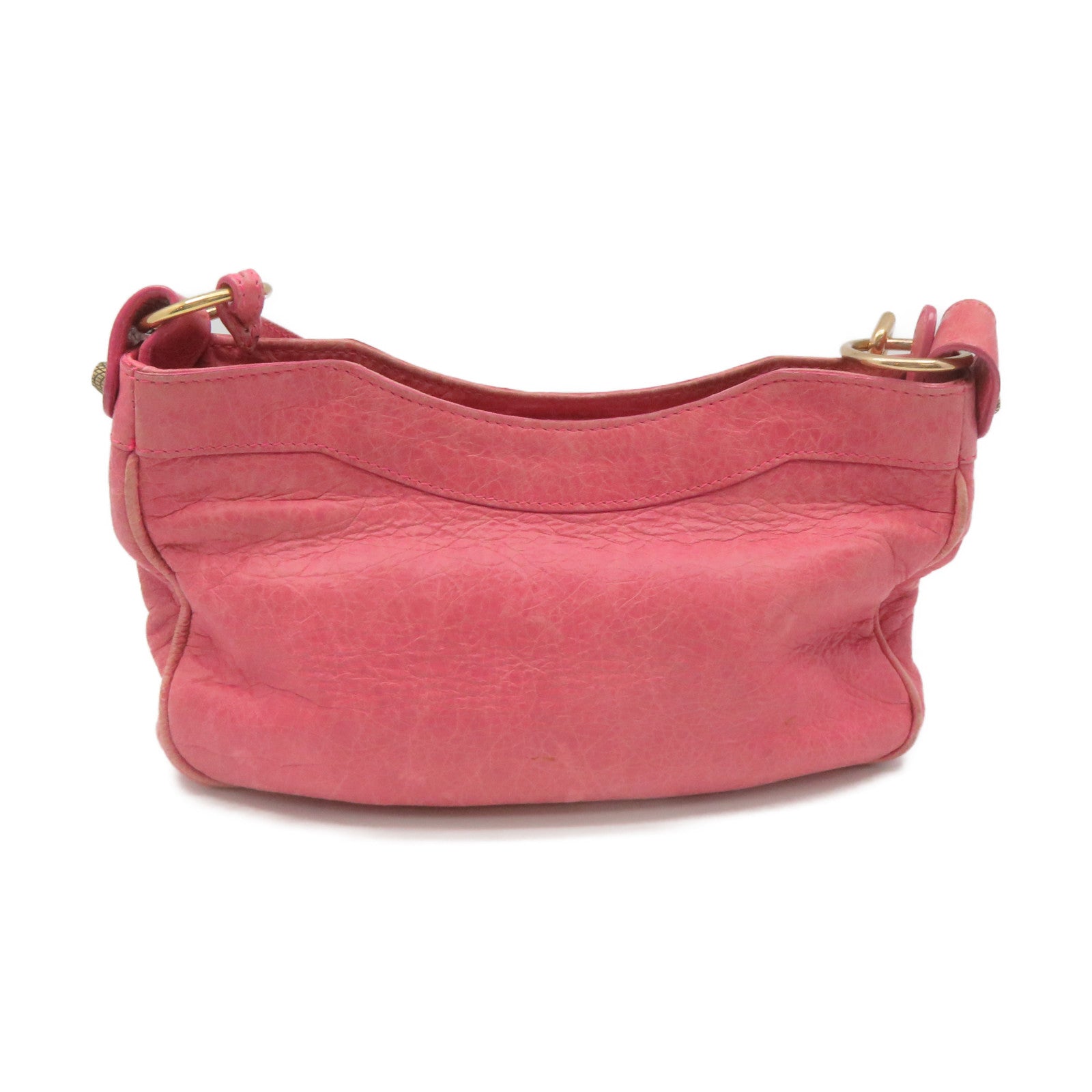 BALENCIAGA Sheepskin Leather Gaint Hip Shoulder Bag Pink