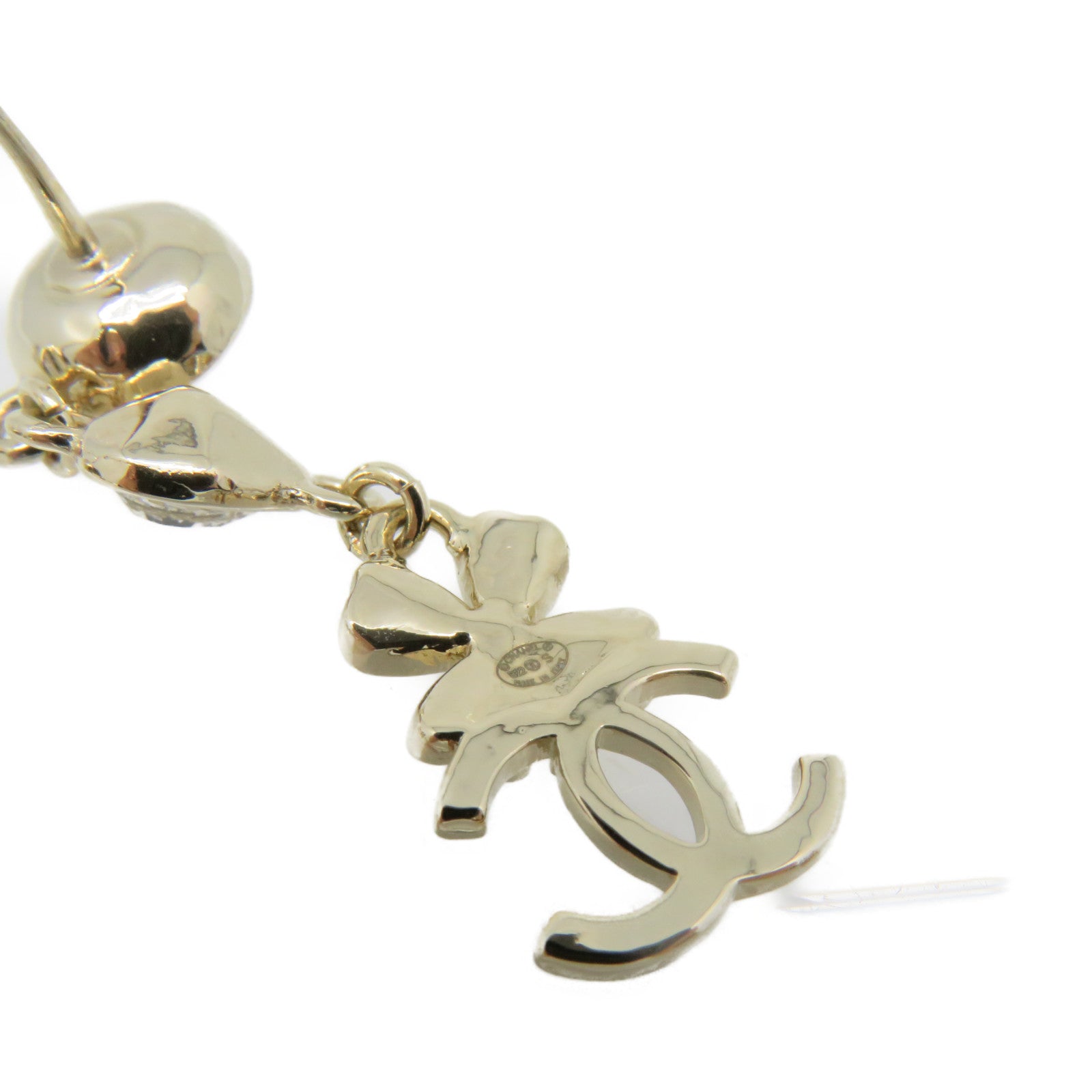 CHANEL 金屬/仿珍珠Earrings耳環金色