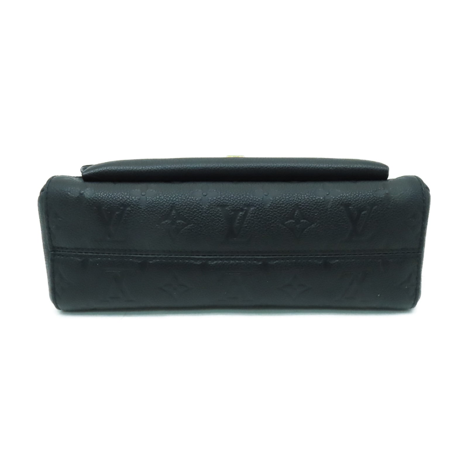 LOUIS VUITTON Monogram Empreinte Vavin PM金扣鏈帶肩背袋深藍色