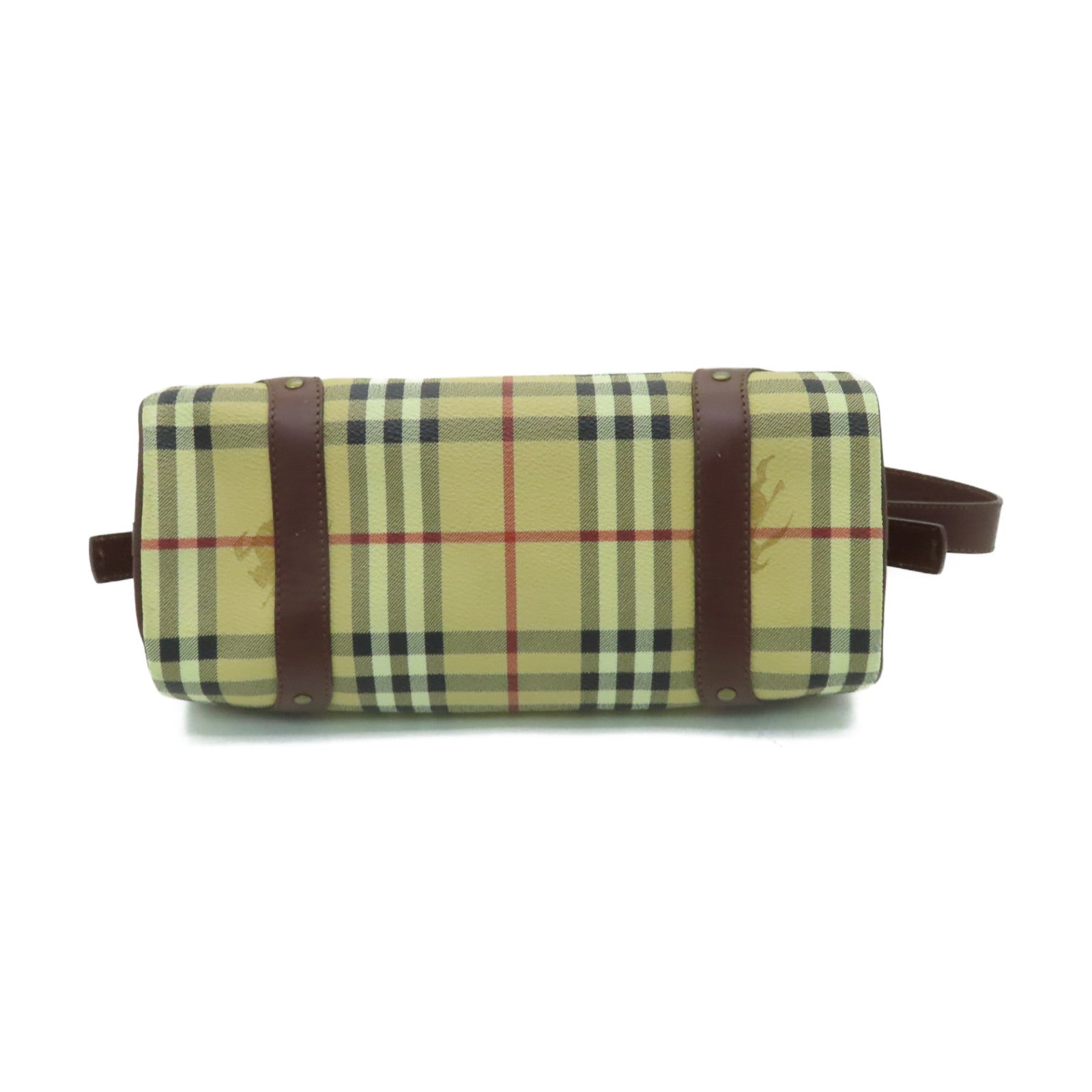 BURBERRY 塗層帆布Shoulder Bag金扣肩背袋啡色