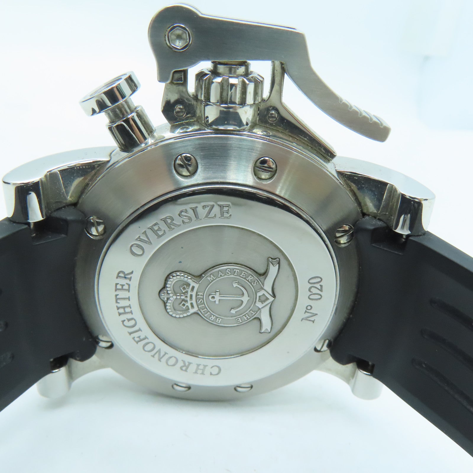 GRAHAM Chronofighter Oversize不锈钢/橡胶带黑色