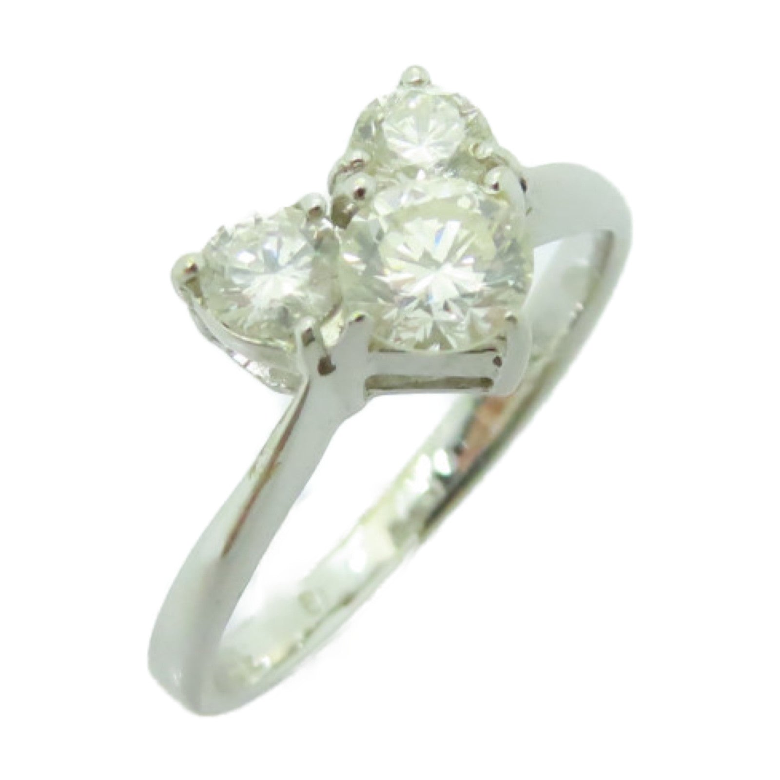 JEWELRY 18K白金Diamond Ring 0.36ct/0.31ct鑽石戒指US#4.75
