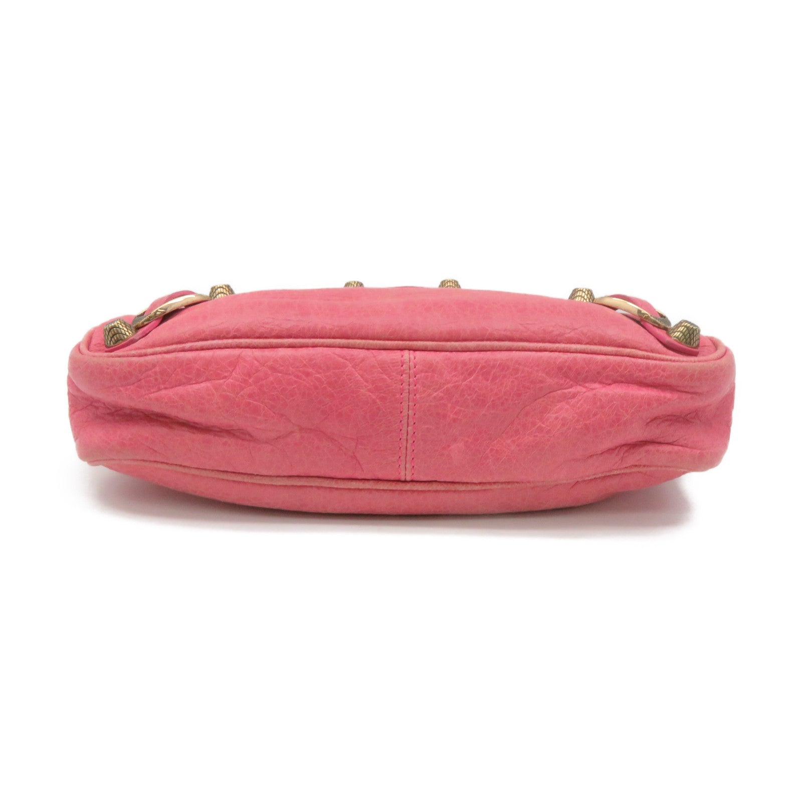 BALENCIAGA Sheepskin Leather Gaint Hip Shoulder Bag Pink