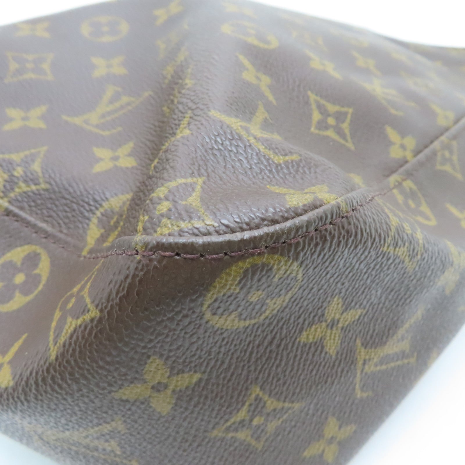 LOUIS VUITTON Monogram Looping金扣肩背袋啡色