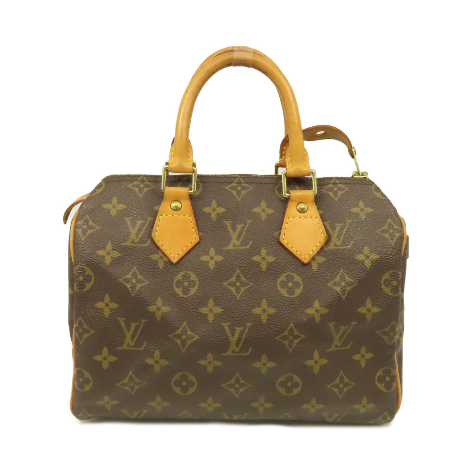 LOUIS VUITTON Monogram Speedy 25 Hand Bag金扣手挽袋啡色