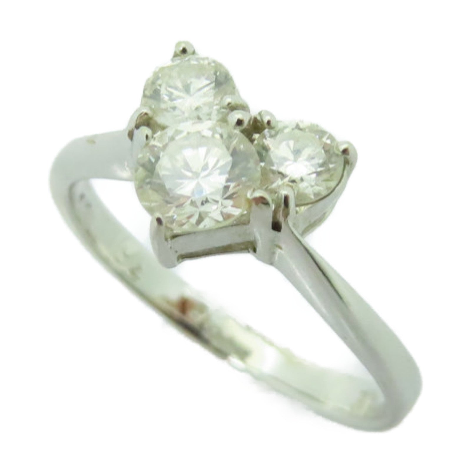 JEWELRY 18K白金Diamond Ring 0.36ct/0.31ct鑽石戒指US#4.75