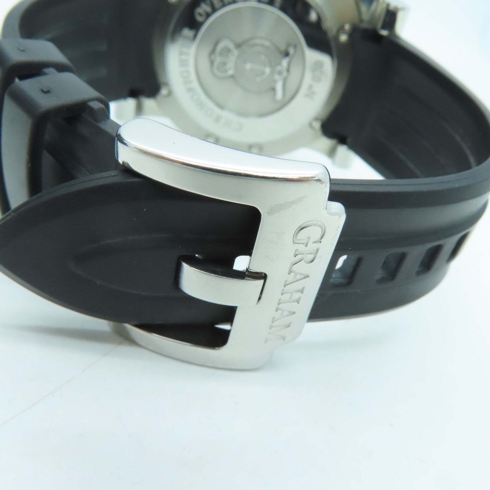GRAHAM Chronofighter Oversize不锈钢/橡胶带黑色