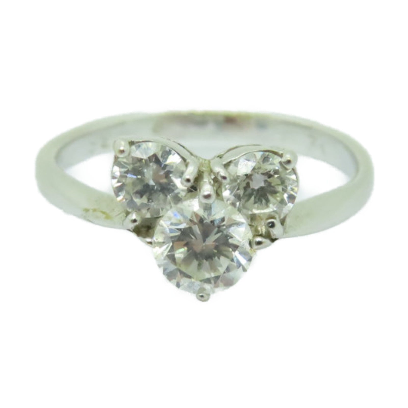 JEWELRY 18K白金Diamond Ring 0.36ct/0.31ct鑽石戒指US#4.75