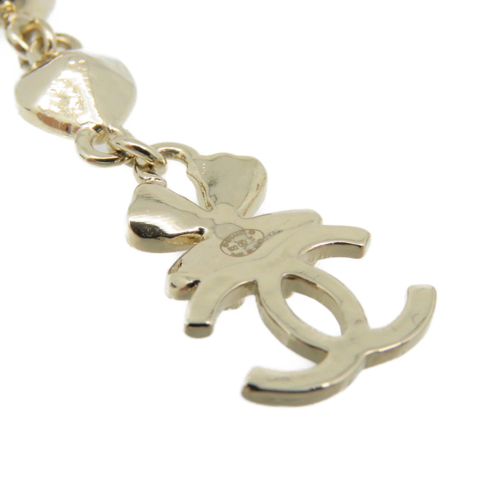 CHANEL 金屬/仿珍珠Earrings耳環金色