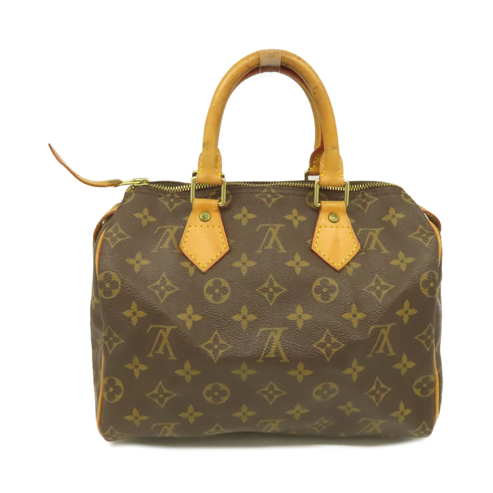 LOUIS VUITTON Monogram Speedy 25 Hand Bag金扣手挽袋啡色