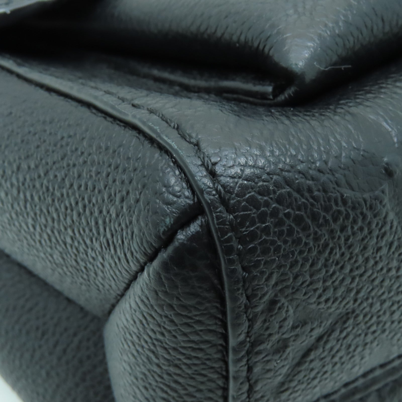 LOUIS VUITTON Monogram Empreinte Vavin PM金扣鏈帶肩背袋深藍色