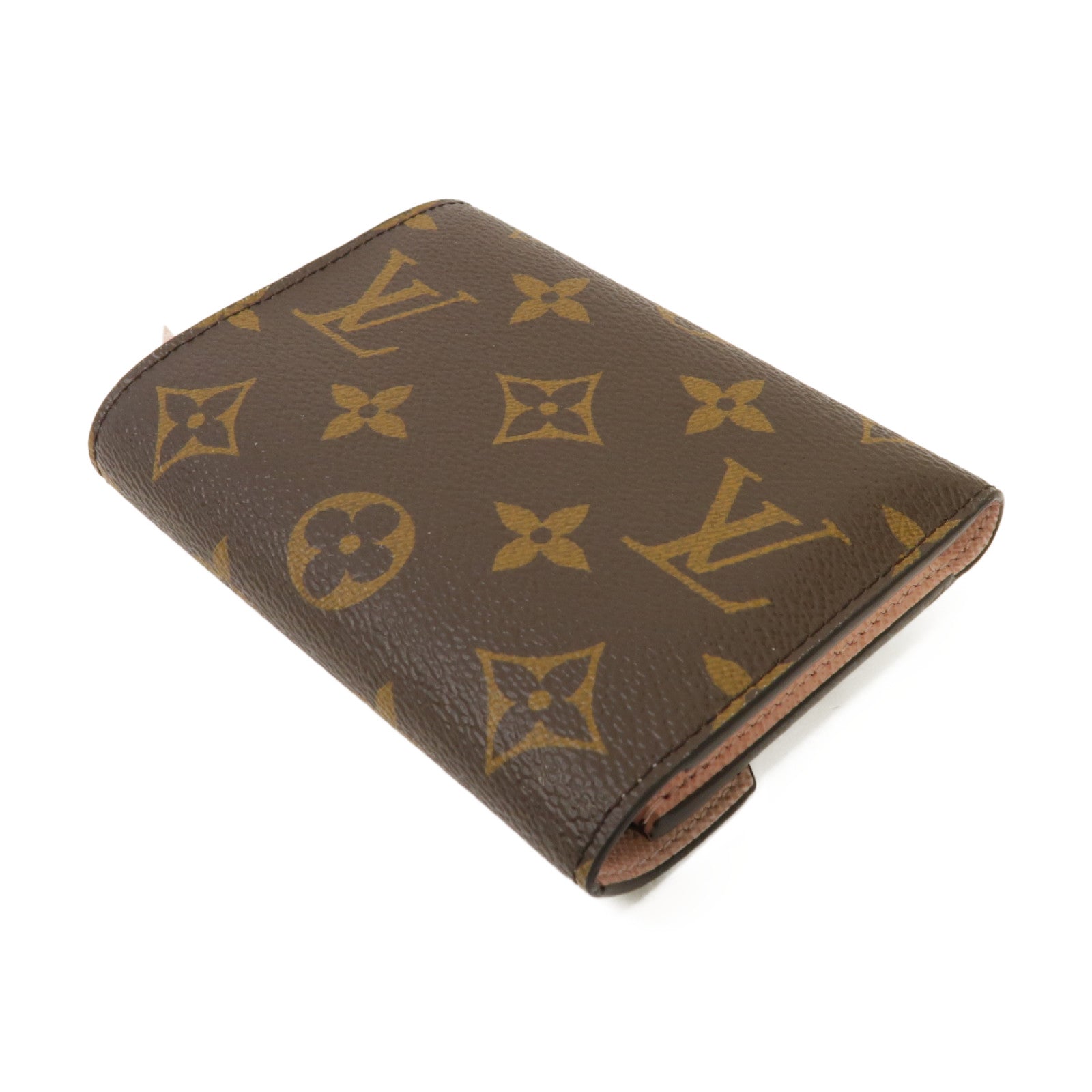 LOUIS VUITTON Monogram Victorine Wallet金扣錢包棕色/粉紅色