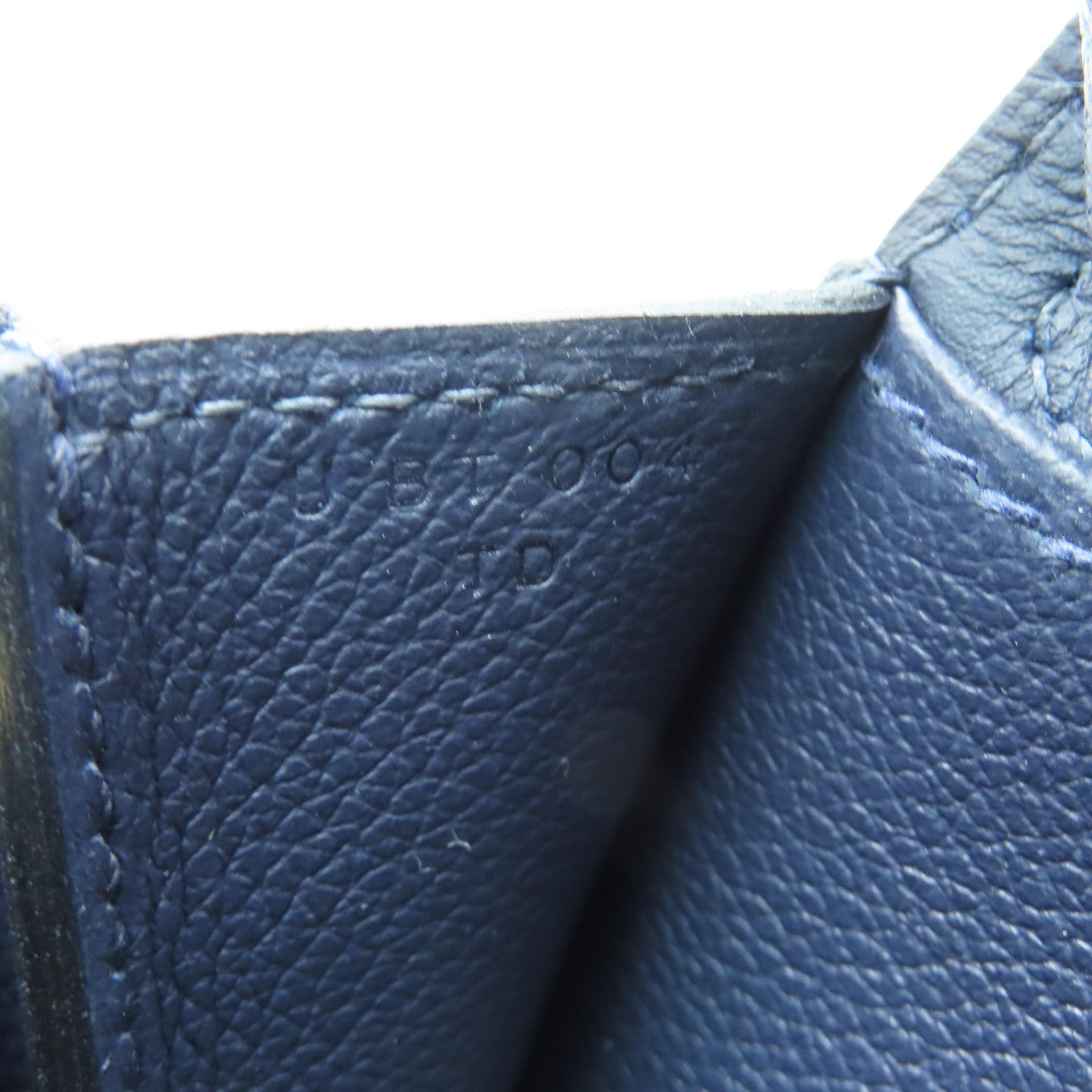 HERMES Evercolor皮革Halzen 25金扣手挽肩背兩用袋藍色