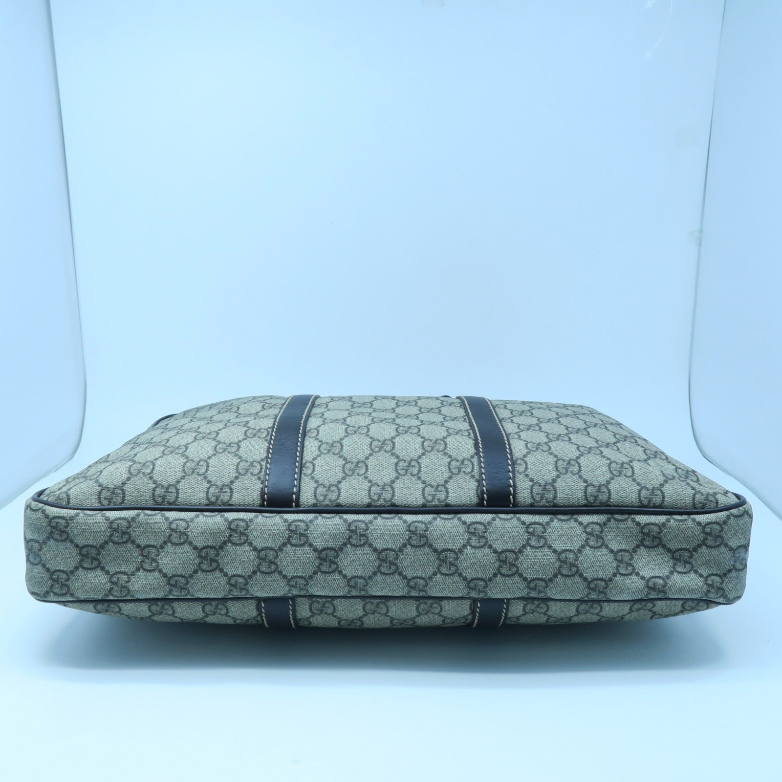 GUCCI 塗層帆布2 Way Shoulder金扣手挽肩背兩用袋啡色