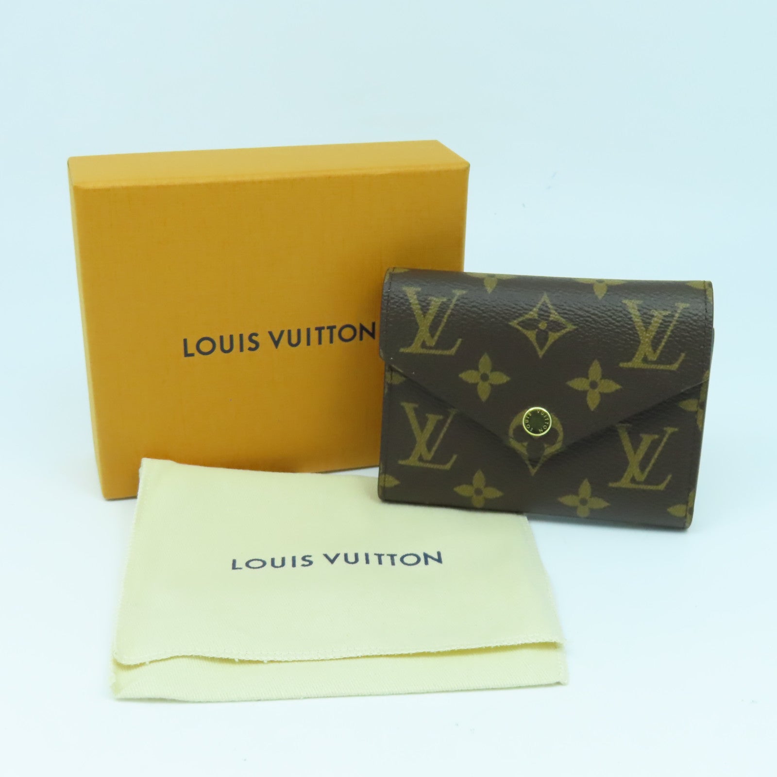 LOUIS VUITTON Monogram Victorine金扣錢包啡色/粉紅色