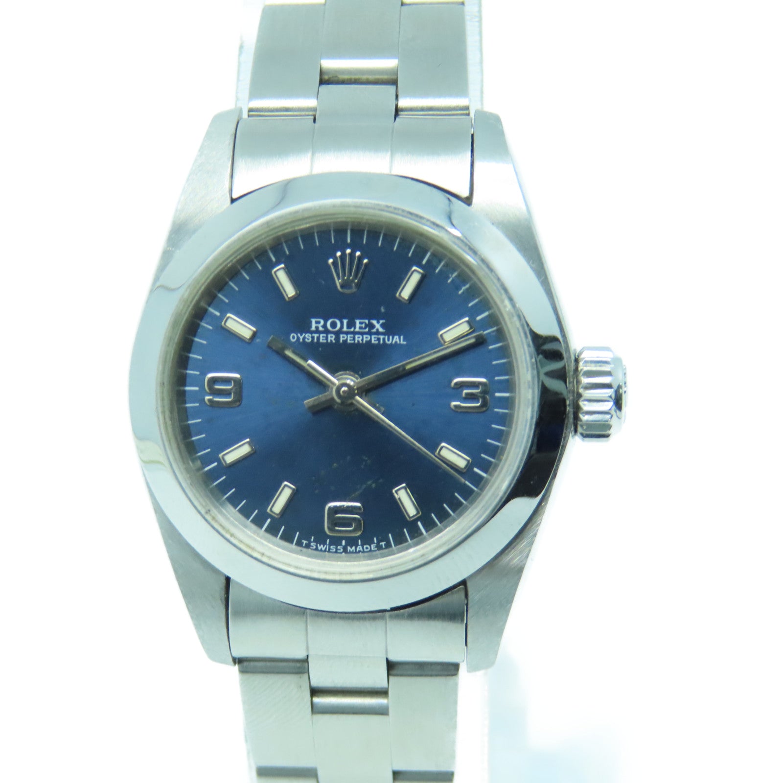 ROLEX Oyster Perpetual不锈钢手表自动机芯蓝色