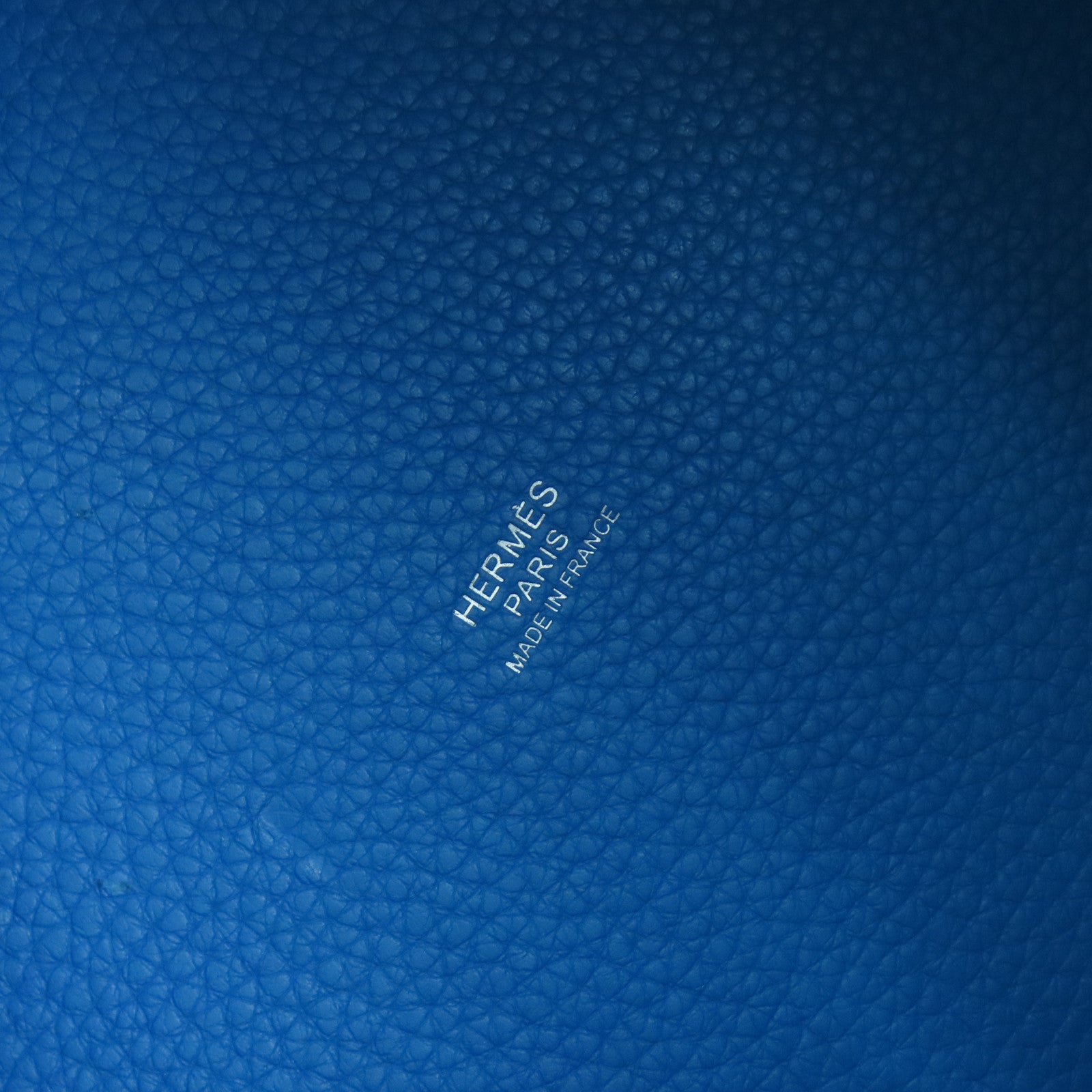 HERMES Clemence皮革Picotin MM銀扣手挽袋Bleu Zanzibar坦桑尼亞藍色