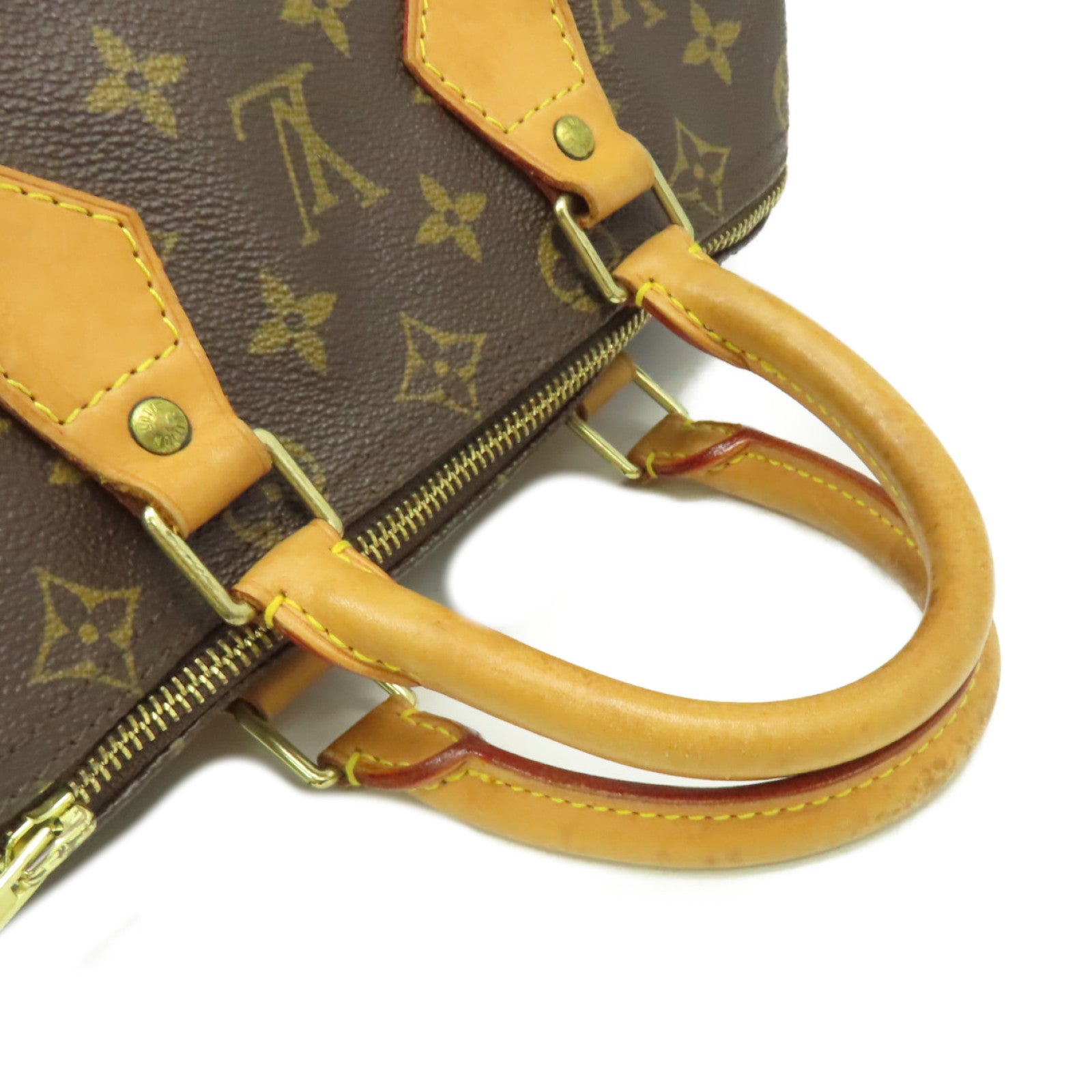 LOUIS VUITTON Monogram Speedy 25 Hand Bag金扣手挽袋啡色