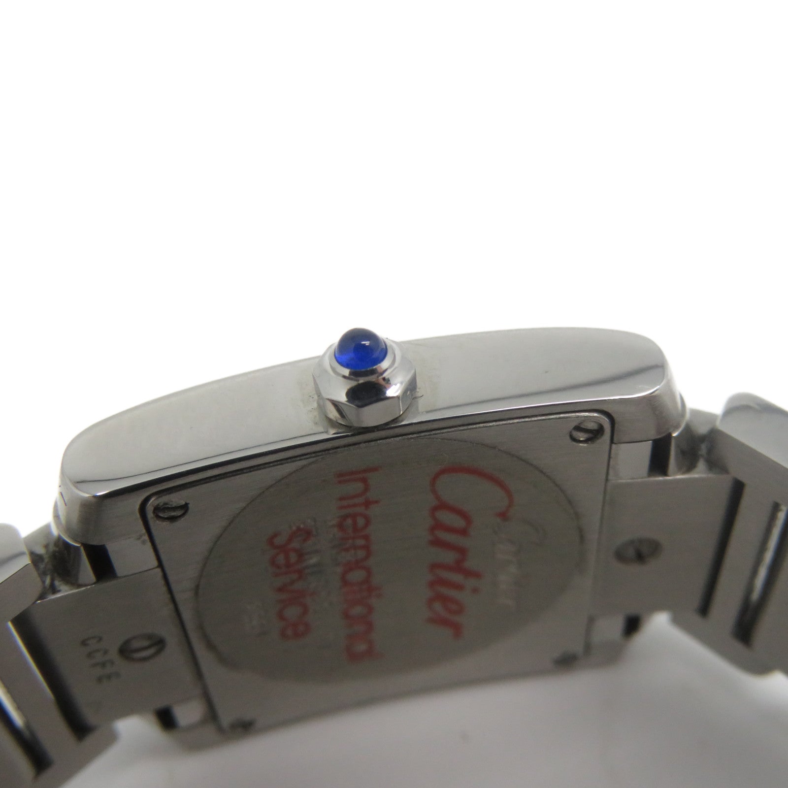 CARTIER Tank Francaise不鏽鋼手錶石英機芯白色