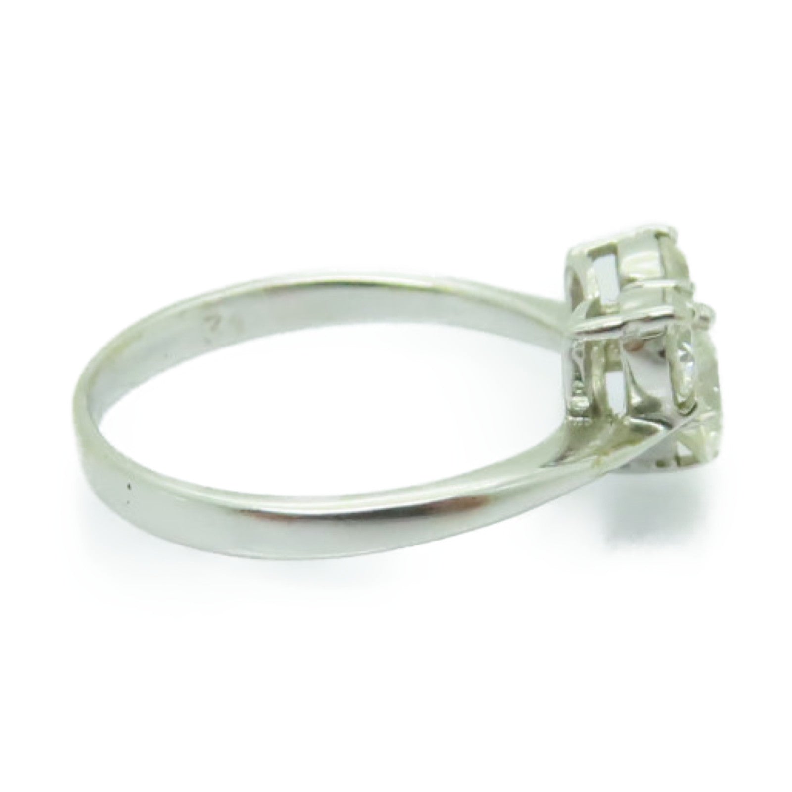 JEWELRY 18K白金Diamond Ring 0.36ct/0.31ct鑽石戒指US#4.75
