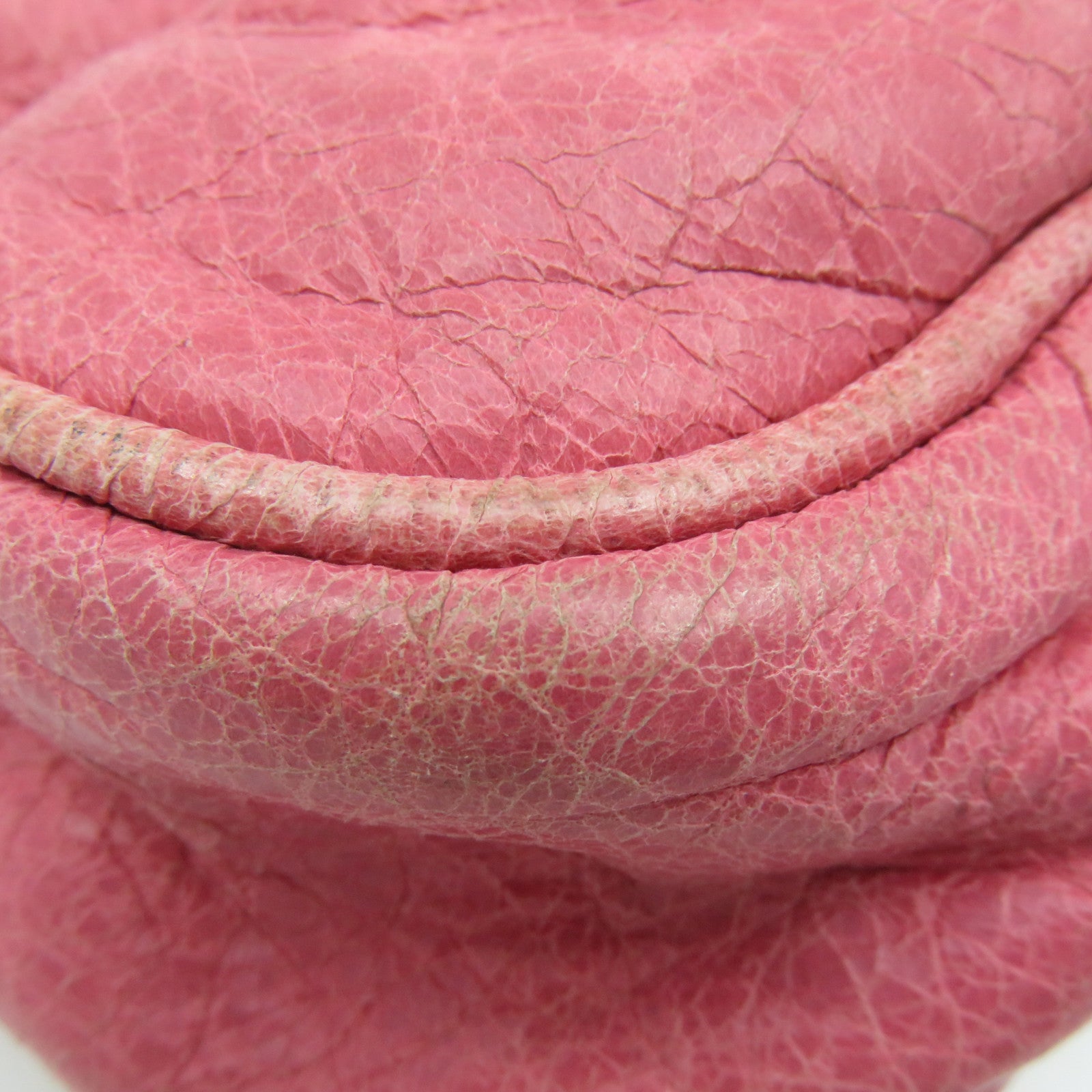 BALENCIAGA Sheepskin Leather Gaint Hip Shoulder Bag Pink