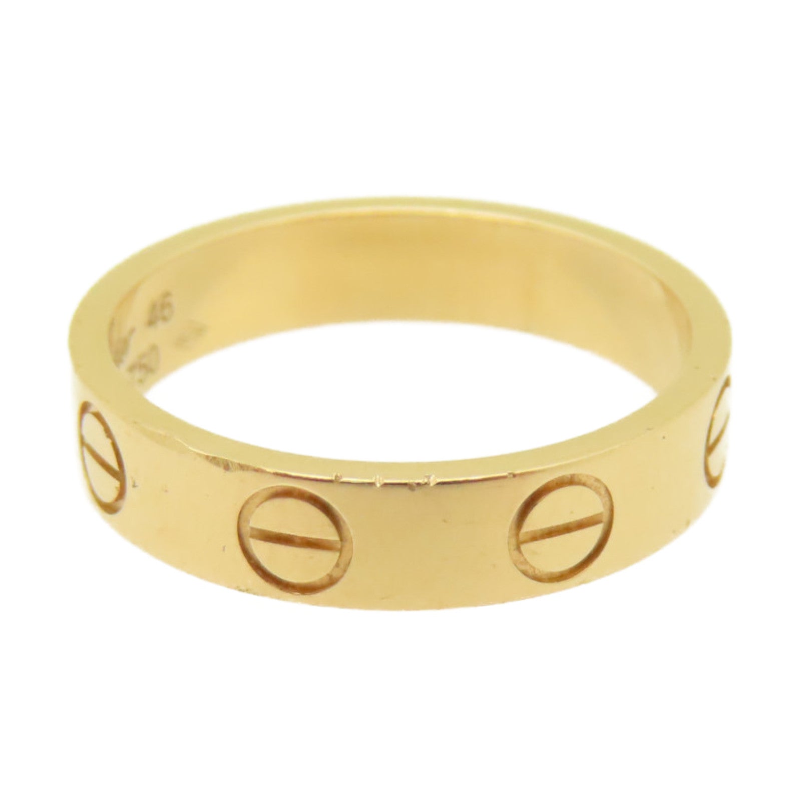 CARTIER 18K Rose Gold Mini Love Ring US#3.5/Cartier#46