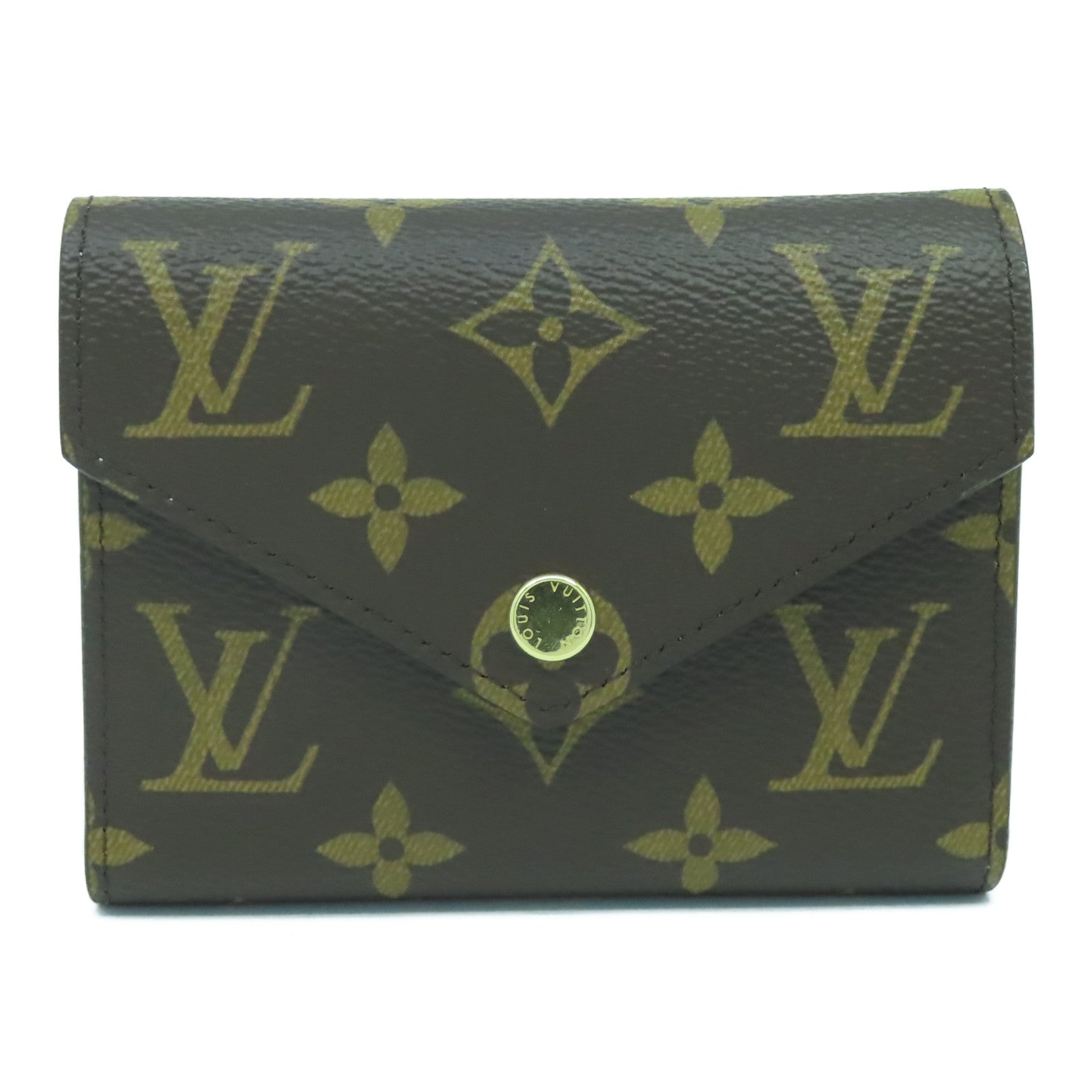 LOUIS VUITTON Monogram Victorine金扣錢包啡色/粉紅色