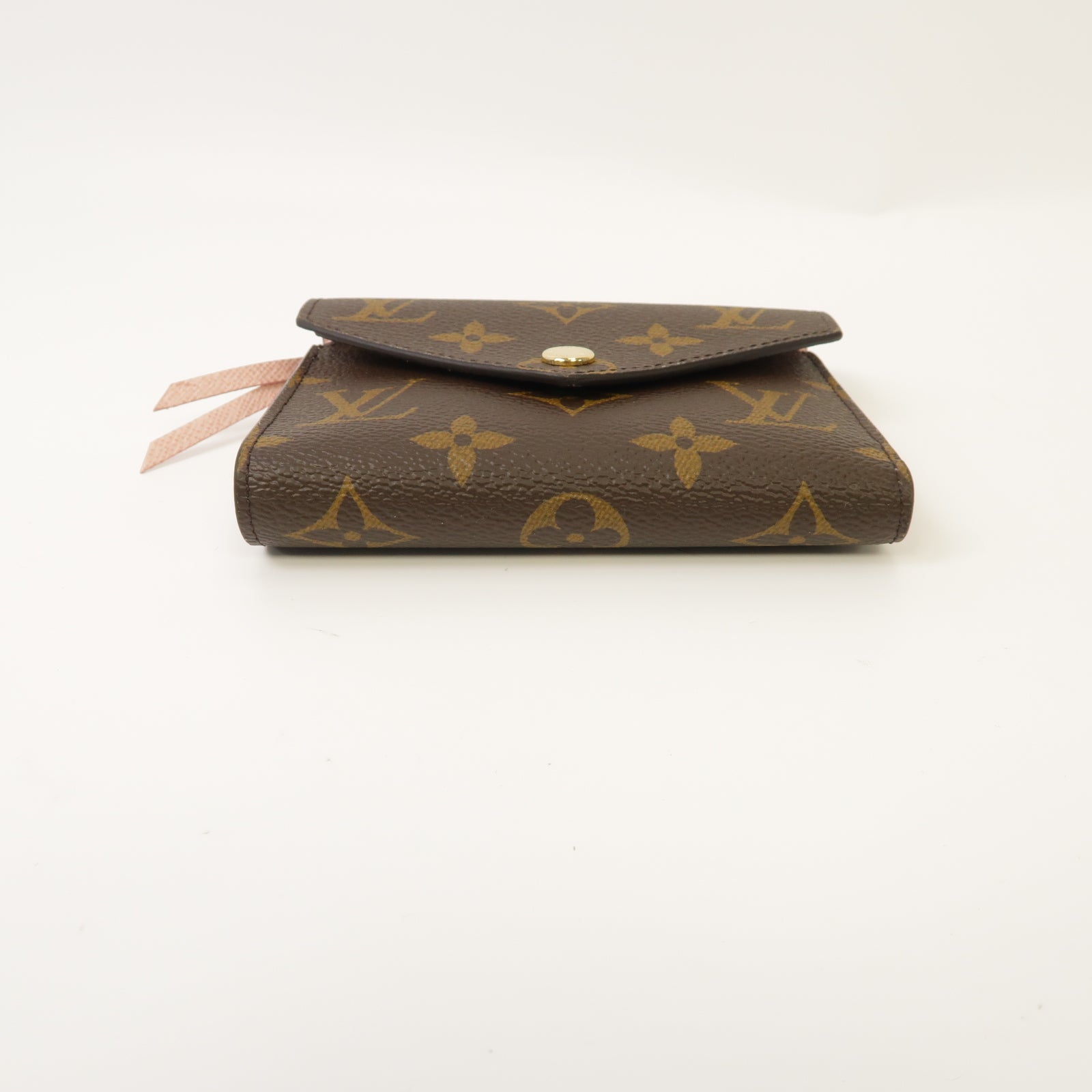 LOUIS VUITTON Monogram Victorine Wallet金扣錢包棕色/粉紅色