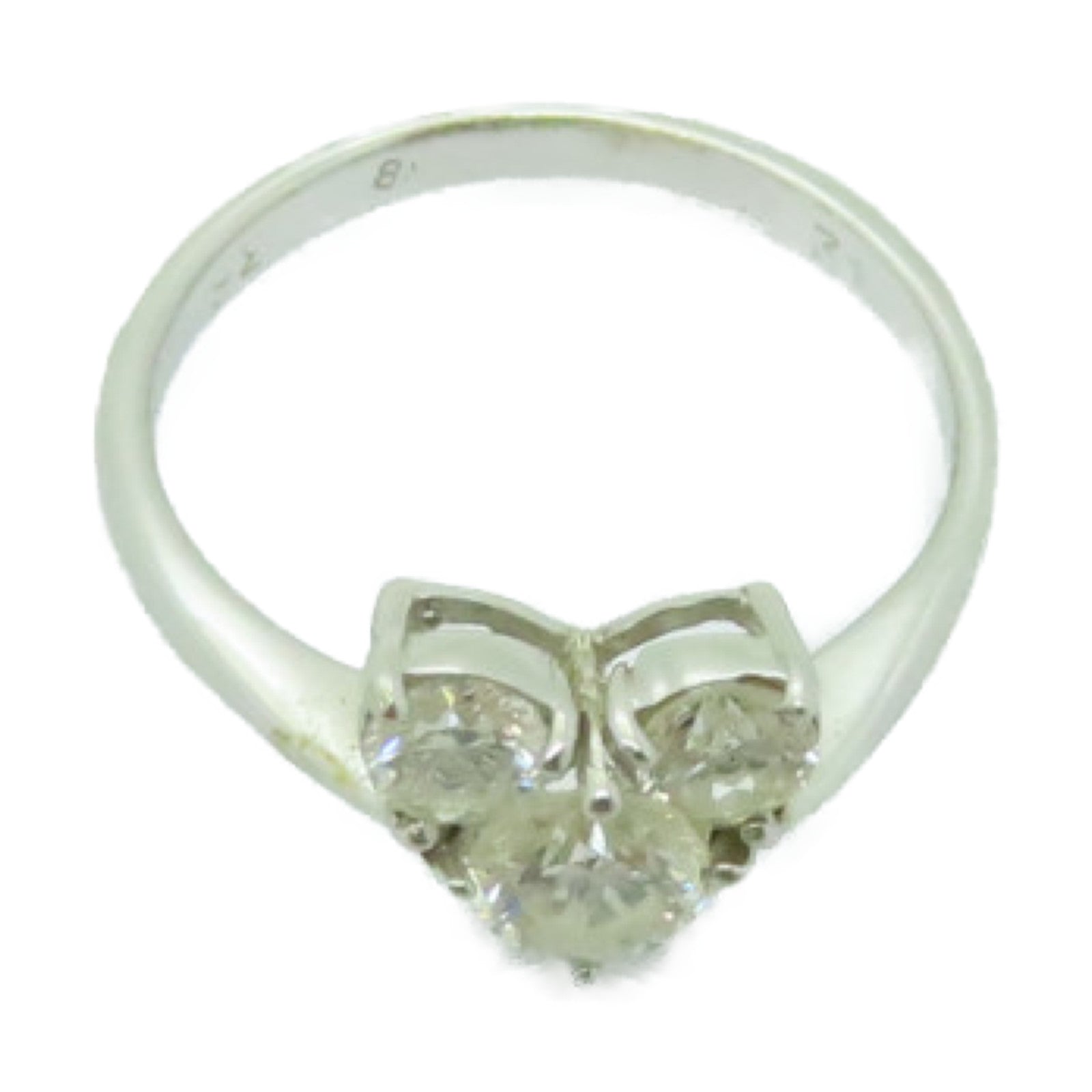 JEWELRY 18K白金Diamond Ring 0.36ct/0.31ct鑽石戒指US#4.75