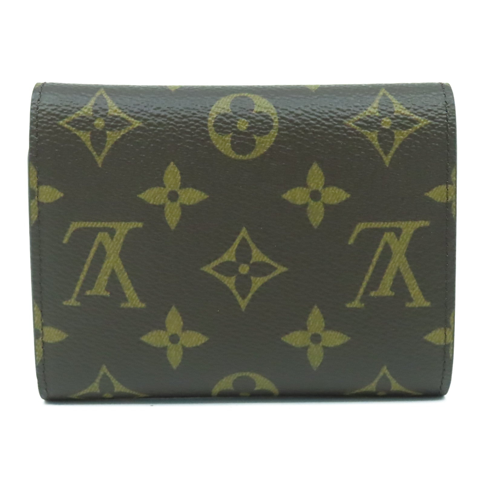 LOUIS VUITTON Monogram Victorine金扣錢包啡色/粉紅色