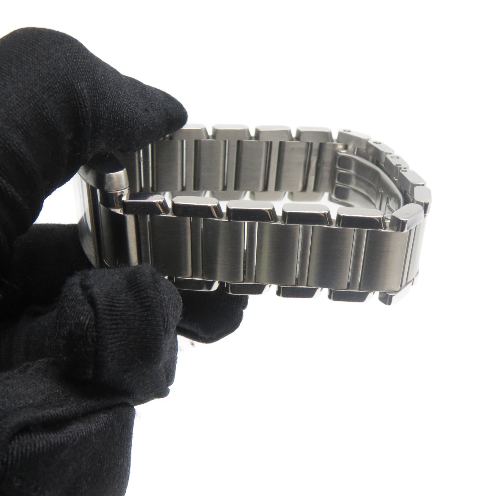 CARTIER Tank Francaise不鏽鋼手錶石英機芯白色