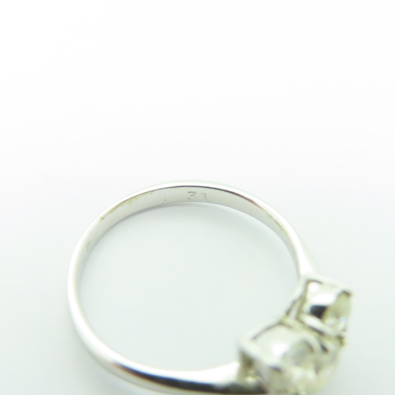 JEWELRY 18K白金Diamond Ring 0.36ct/0.31ct鑽石戒指US#4.75
