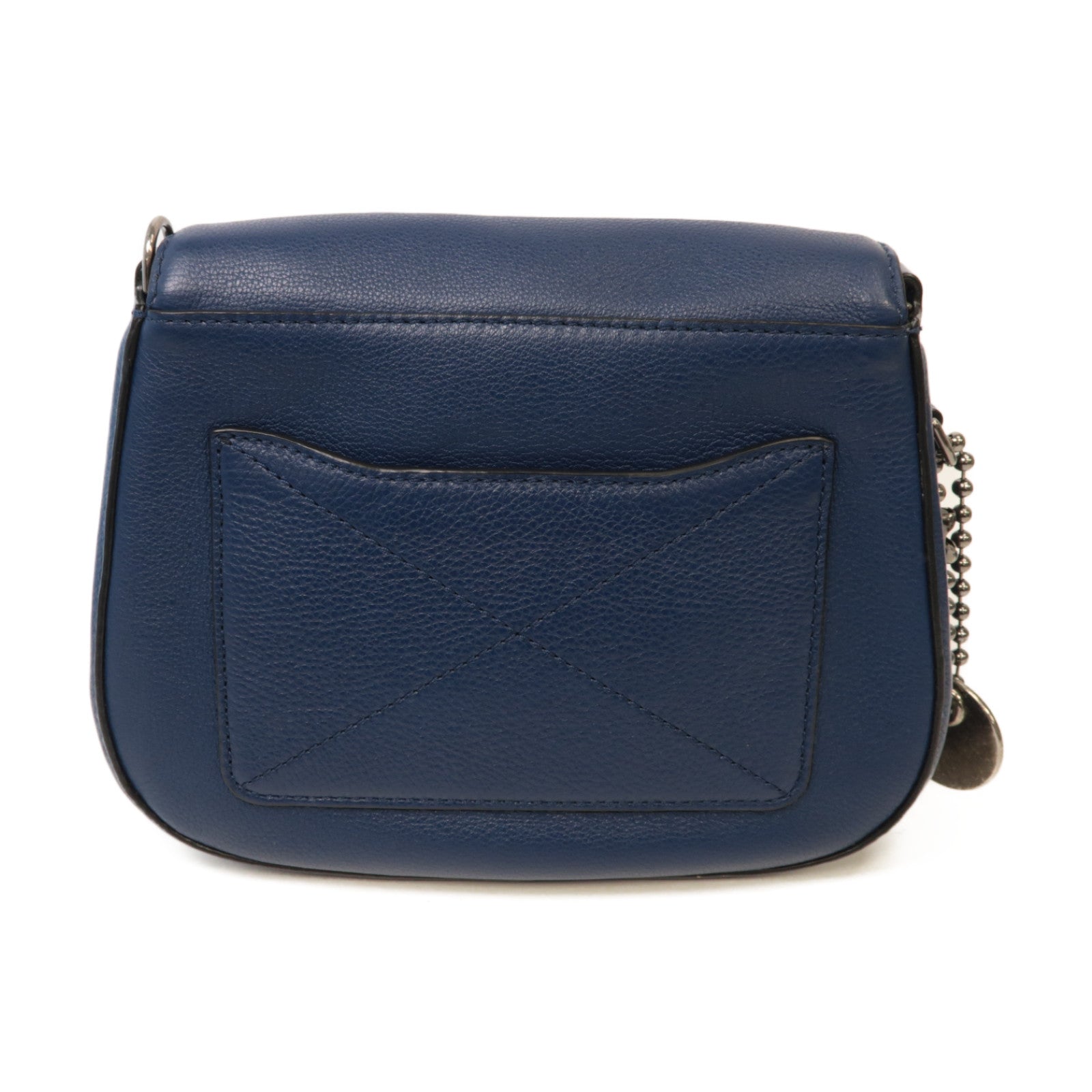 MARC JACOBS 牛皮皮革Shoulder Bag銀扣肩背袋藍色