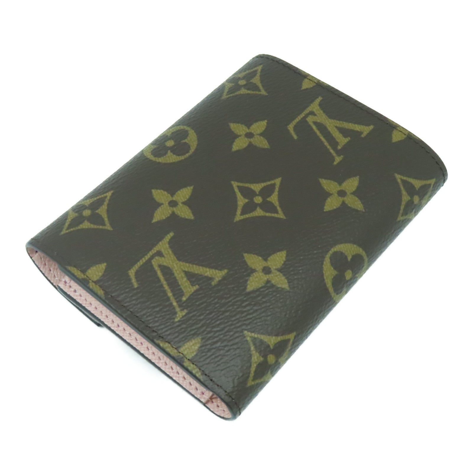 LOUIS VUITTON Monogram Victorine金扣錢包啡色/粉紅色