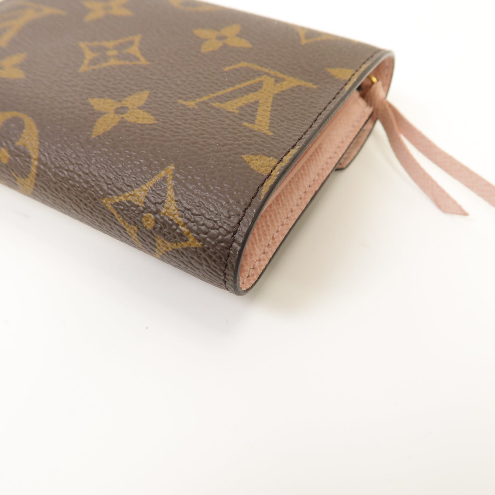 LOUIS VUITTON Monogram Victorine Wallet金扣錢包棕色/粉紅色
