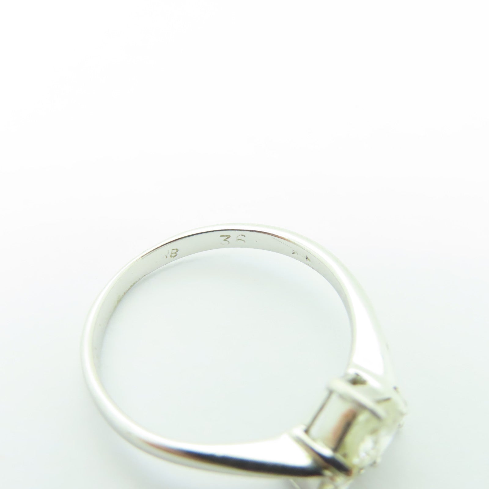 JEWELRY 18K白金Diamond Ring 0.36ct/0.31ct鑽石戒指US#4.75