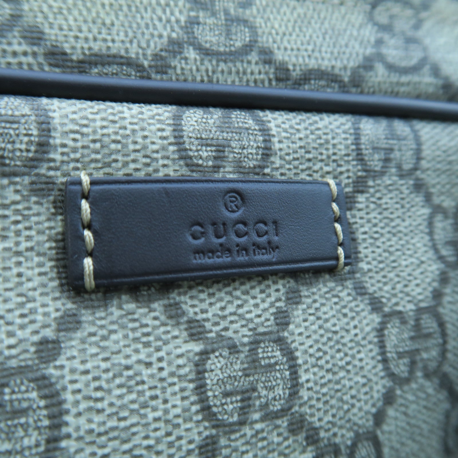 GUCCI 塗層帆布2 Way Shoulder金扣手挽肩背兩用袋啡色