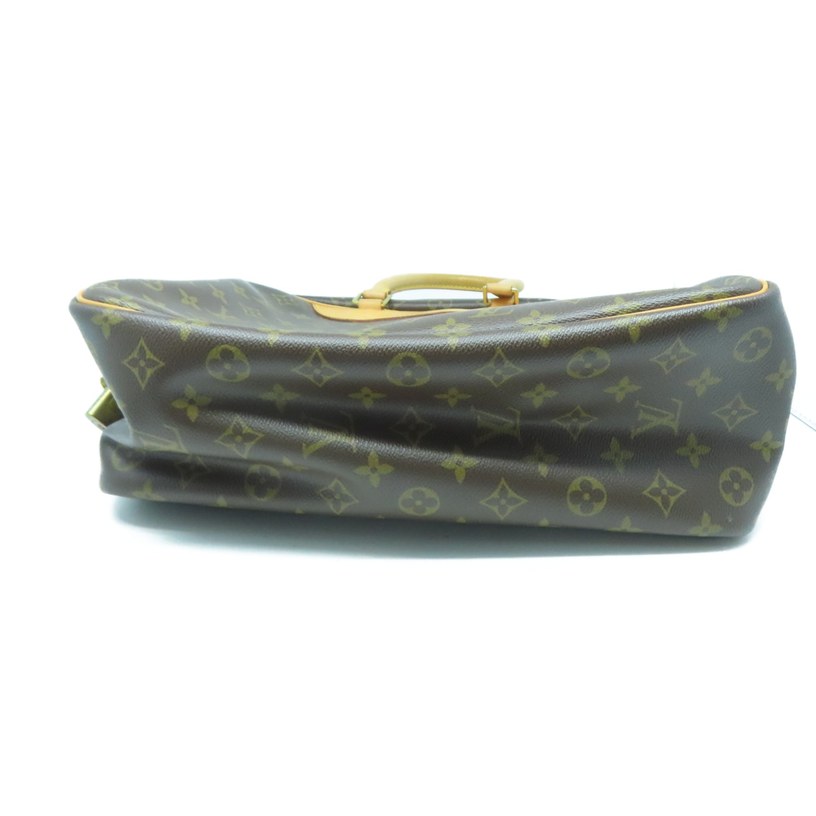 LOUIS VUITTON Monogram Deauville GM金扣手挽袋棕色