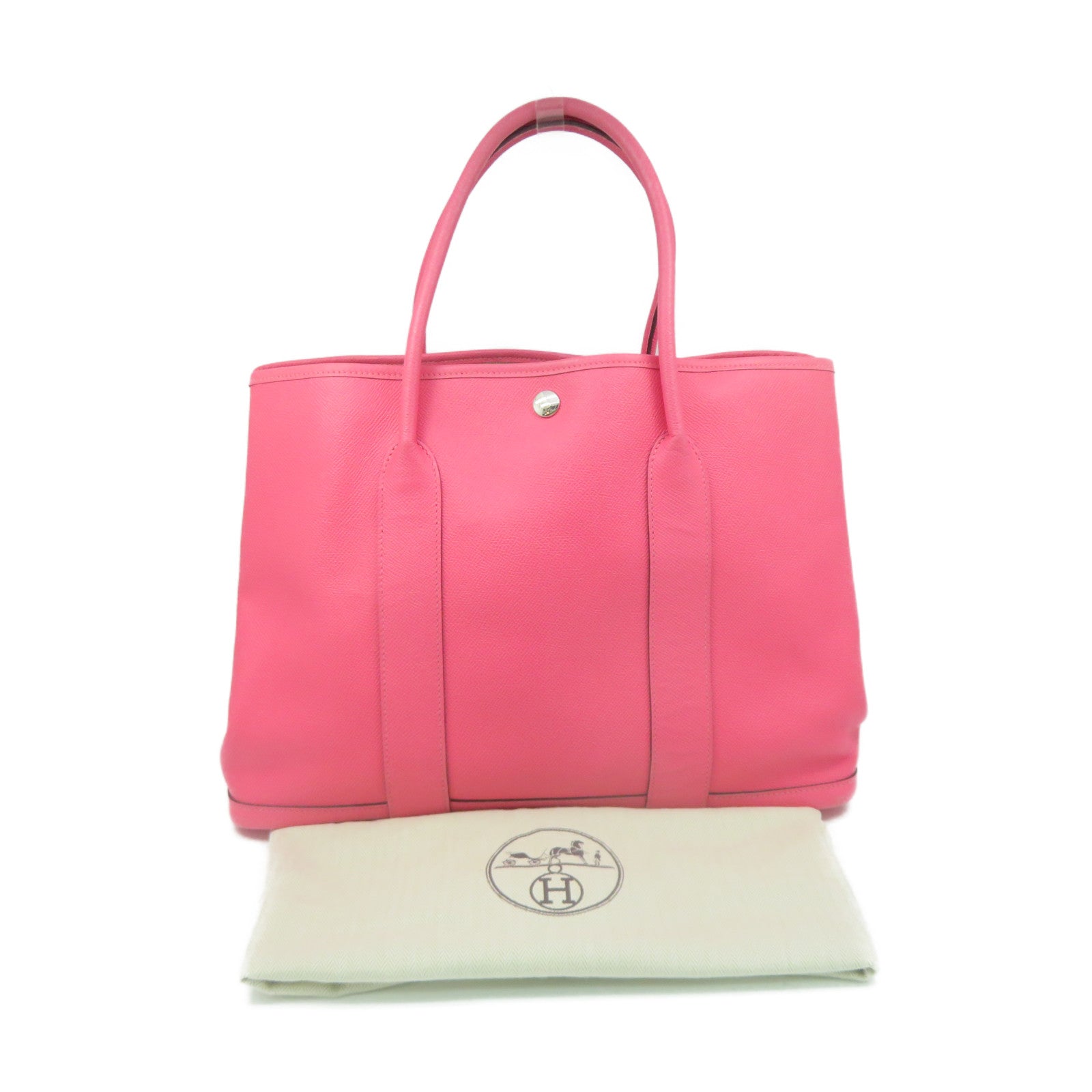 HERMES 【激減優惠】Epsom皮革Garden Party PM Tote Bag手挽袋粉紅色