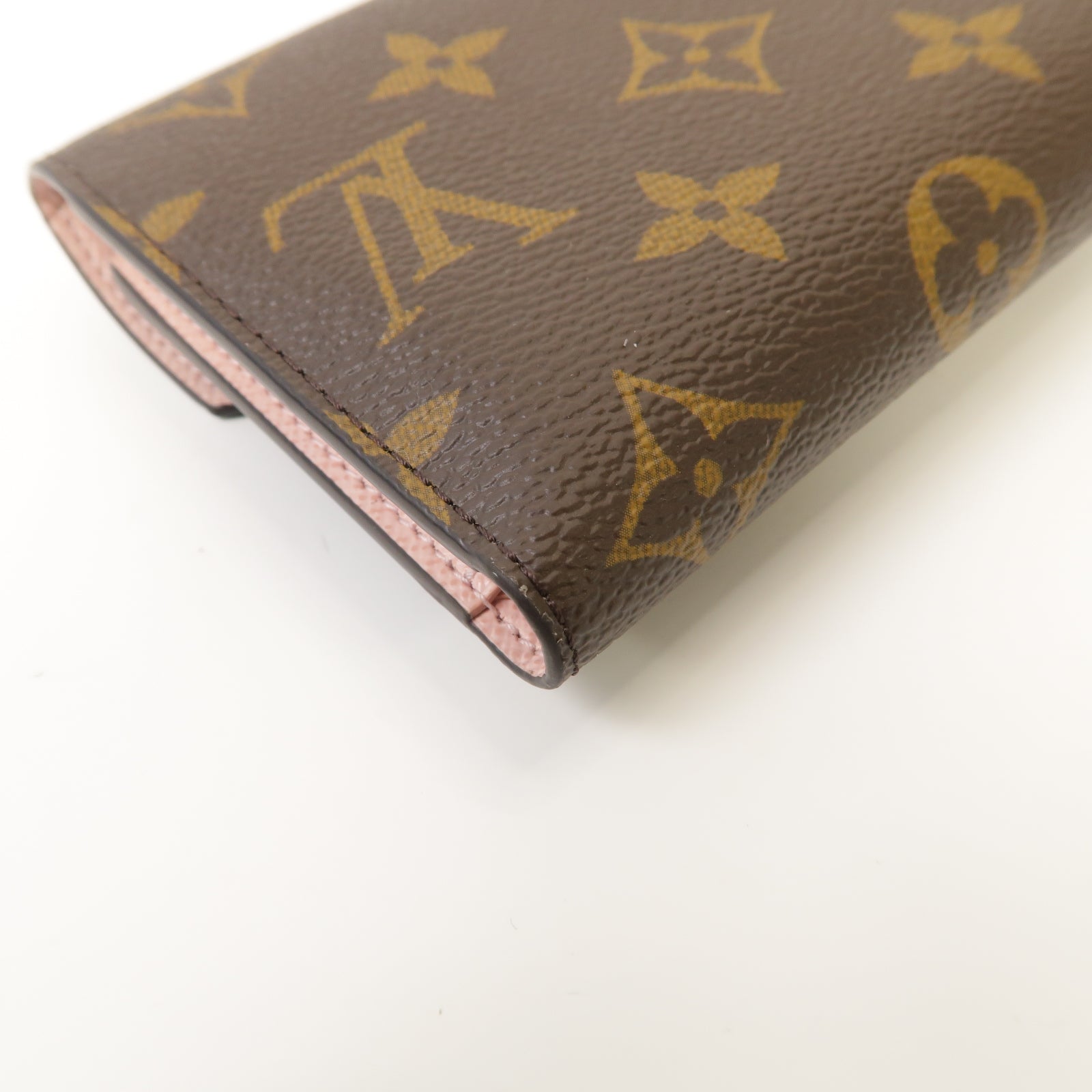 LOUIS VUITTON Monogram Victorine Wallet金扣錢包棕色/粉紅色