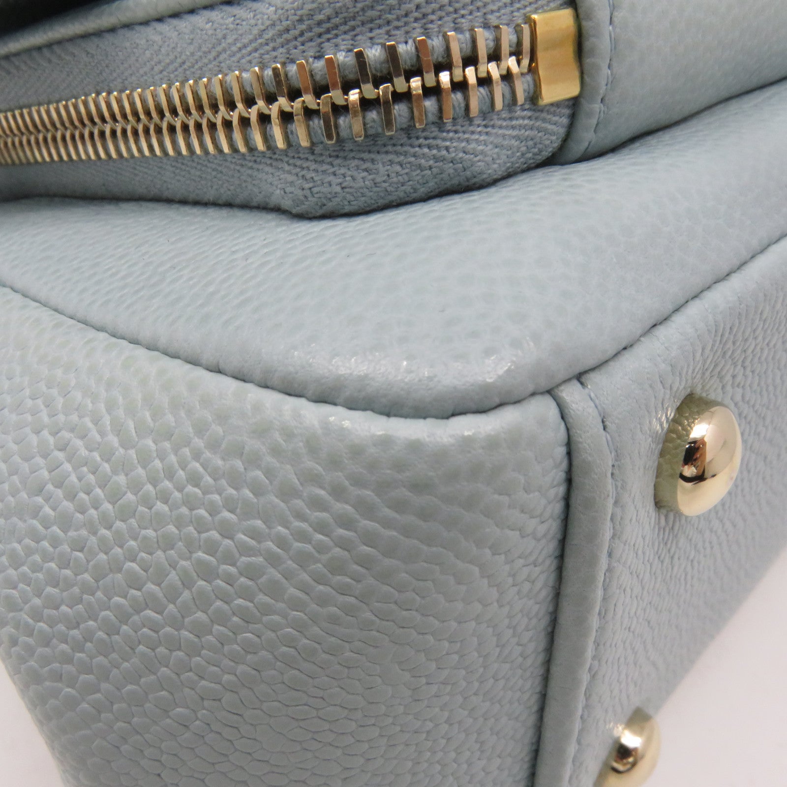 CHANEL 菱格Caviar皮革2Way Chain Shoulder Bag金扣链带肩背袋湖绿色
