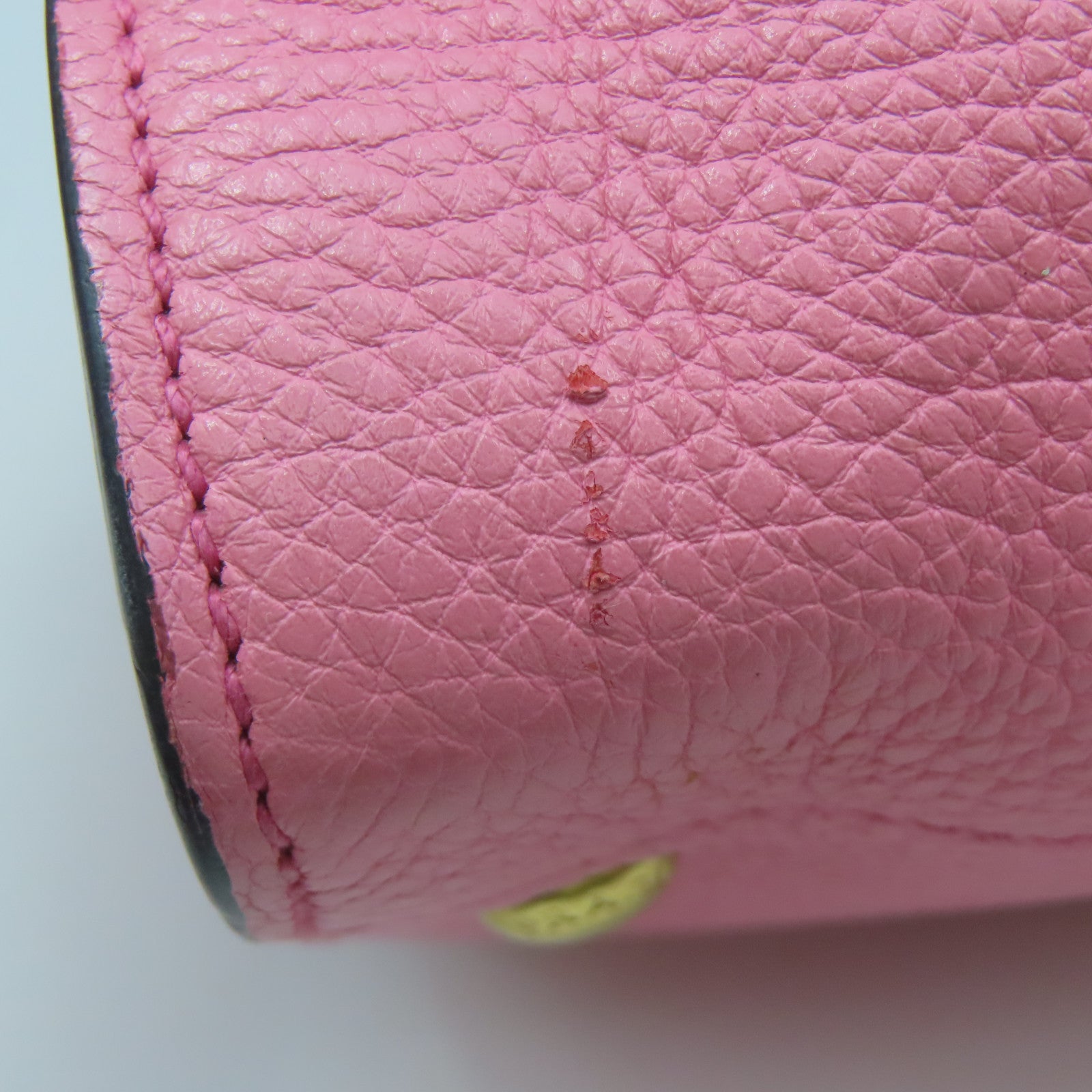 PRADA cowhide leather 2 Way Shoulder gold buckle handle shoulder bag pink