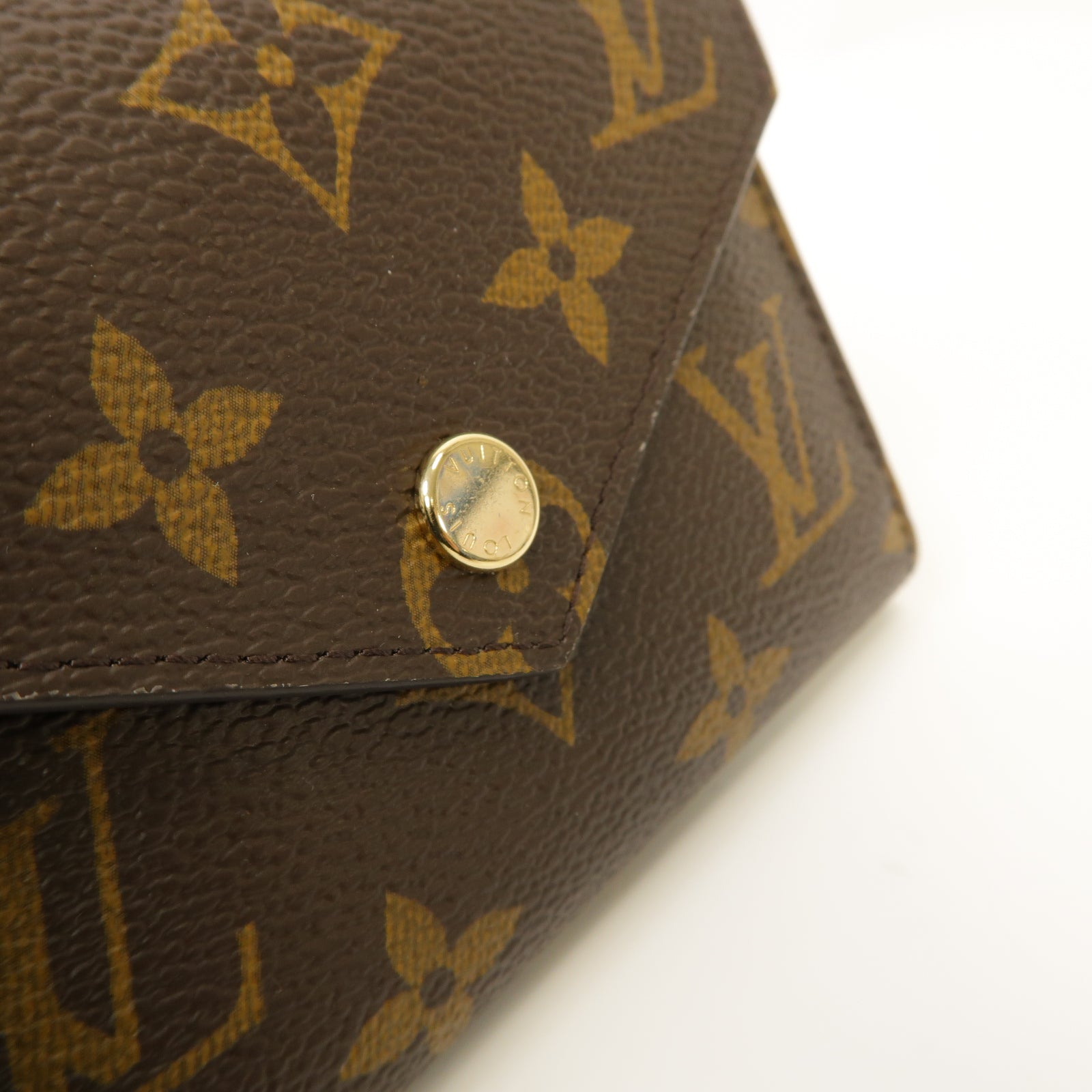 LOUIS VUITTON Monogram Victorine Wallet金扣錢包棕色/粉紅色