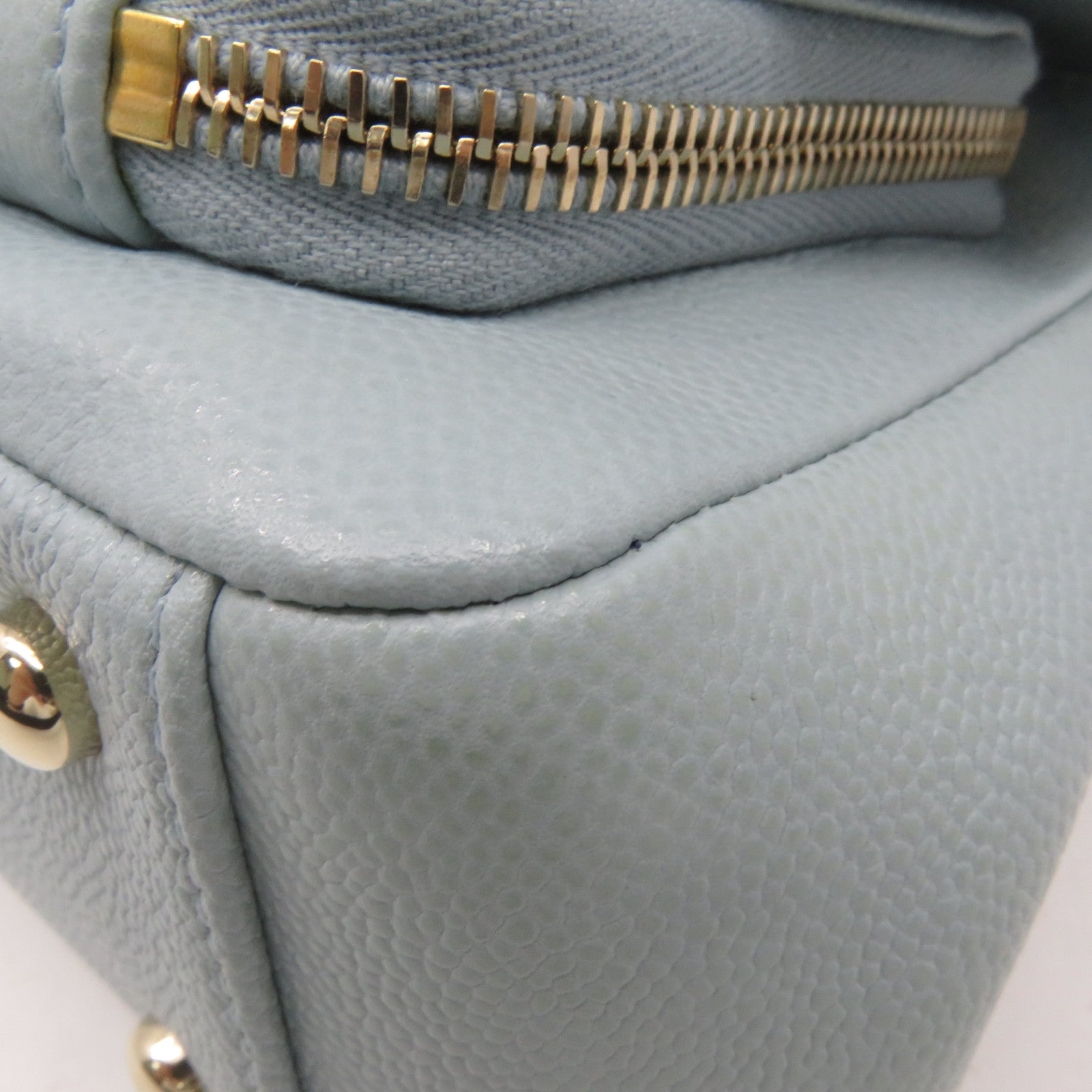 CHANEL 菱格Caviar皮革2Way Chain Shoulder Bag金扣链带肩背袋湖绿色