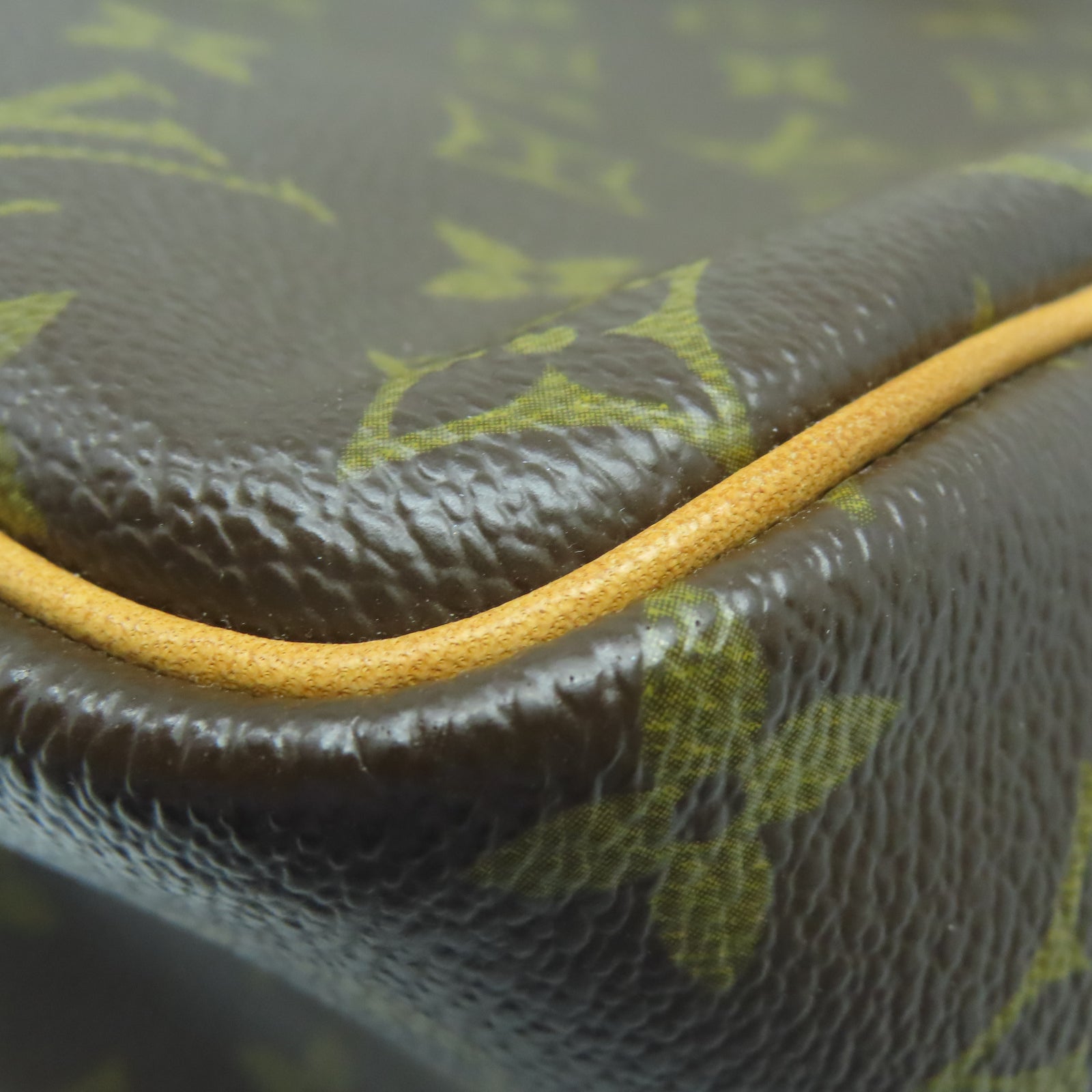 LOUIS VUITTON Monogram Deauville GM金扣手挽袋棕色