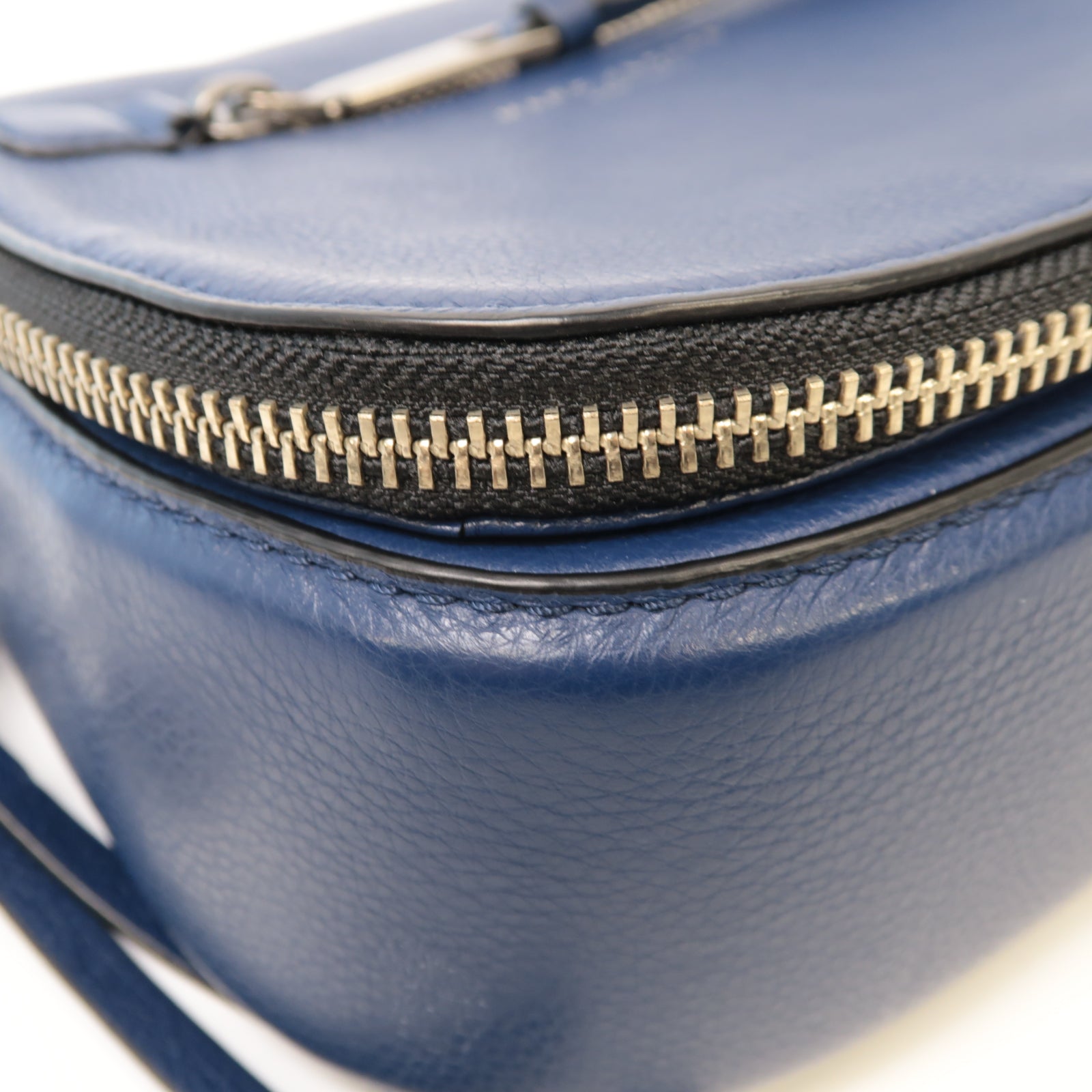 MARC JACOBS 牛皮皮革Shoulder Bag銀扣肩背袋藍色