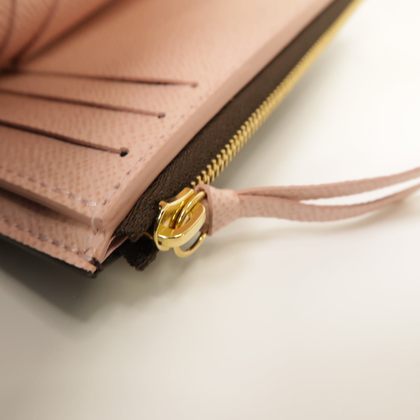 LOUIS VUITTON Monogram Victorine Wallet金扣錢包棕色/粉紅色